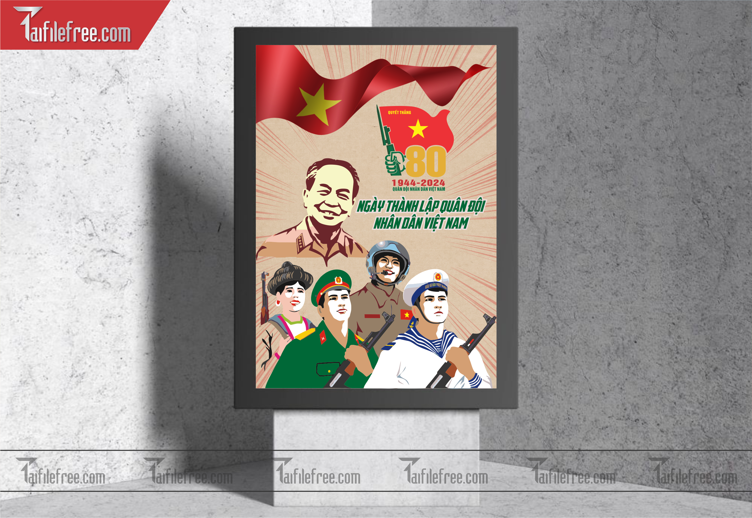 Poster  Kỷ Niệm Ngày Thành Lập Quân đội Nhân Dân_QD14