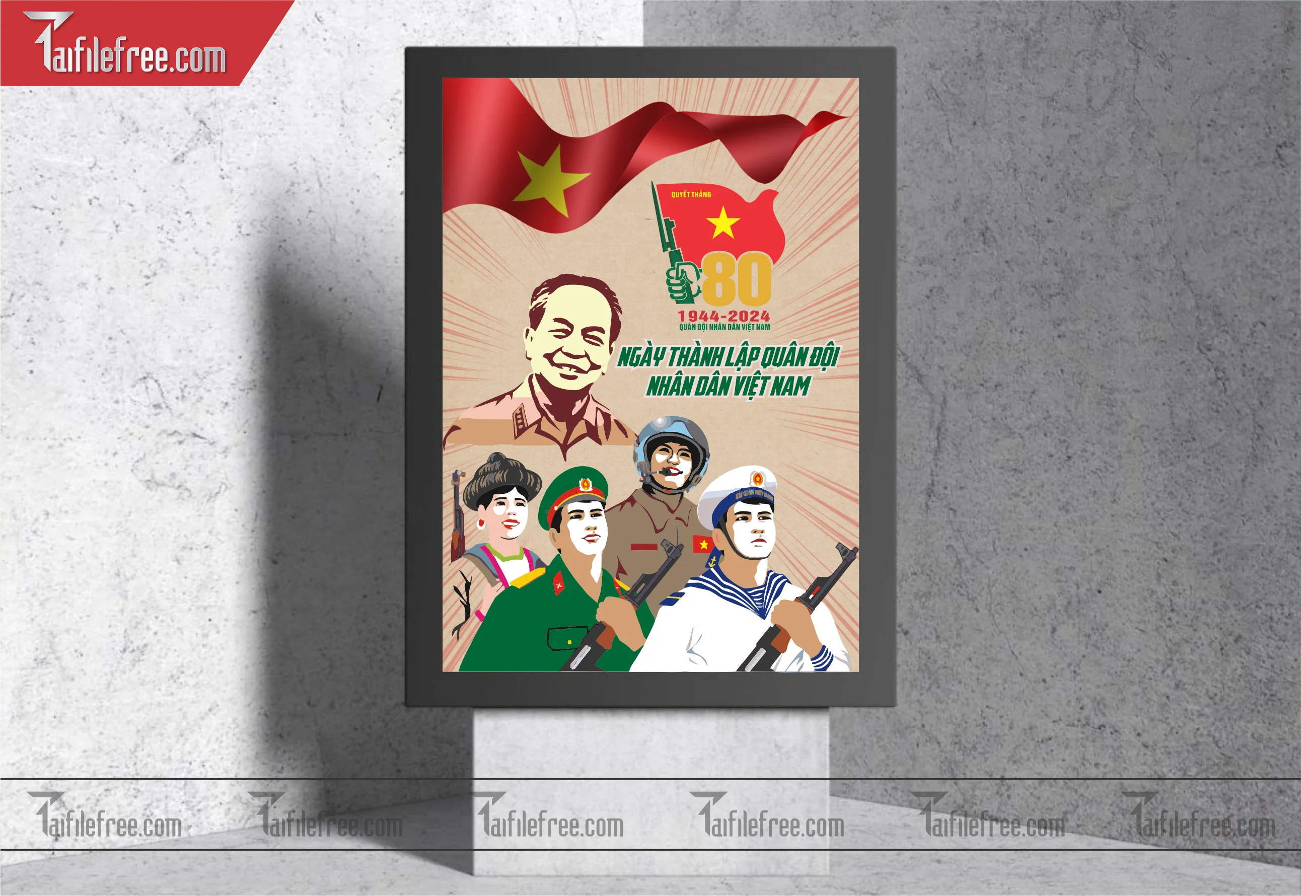 Poster  Kỷ Niệm Ngày Thành Lập Quân đội Nhân Dân_QD14