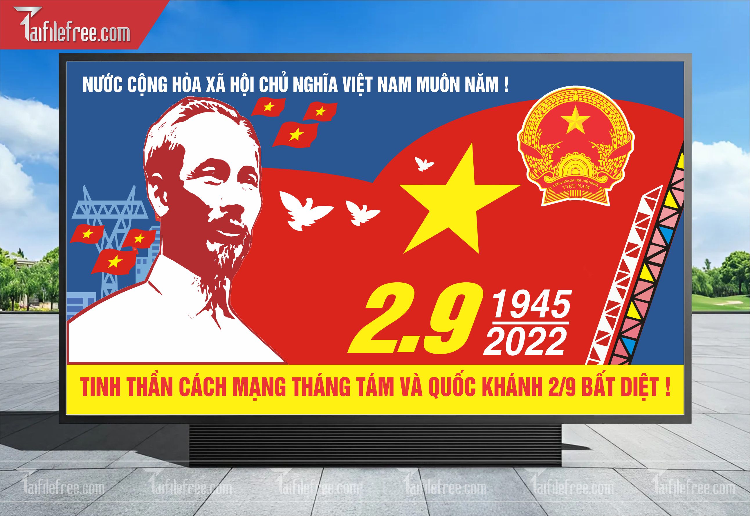 Banner, Poster Kỷ Niệm Quốc Khánh Ngày Độc Lập QK22
