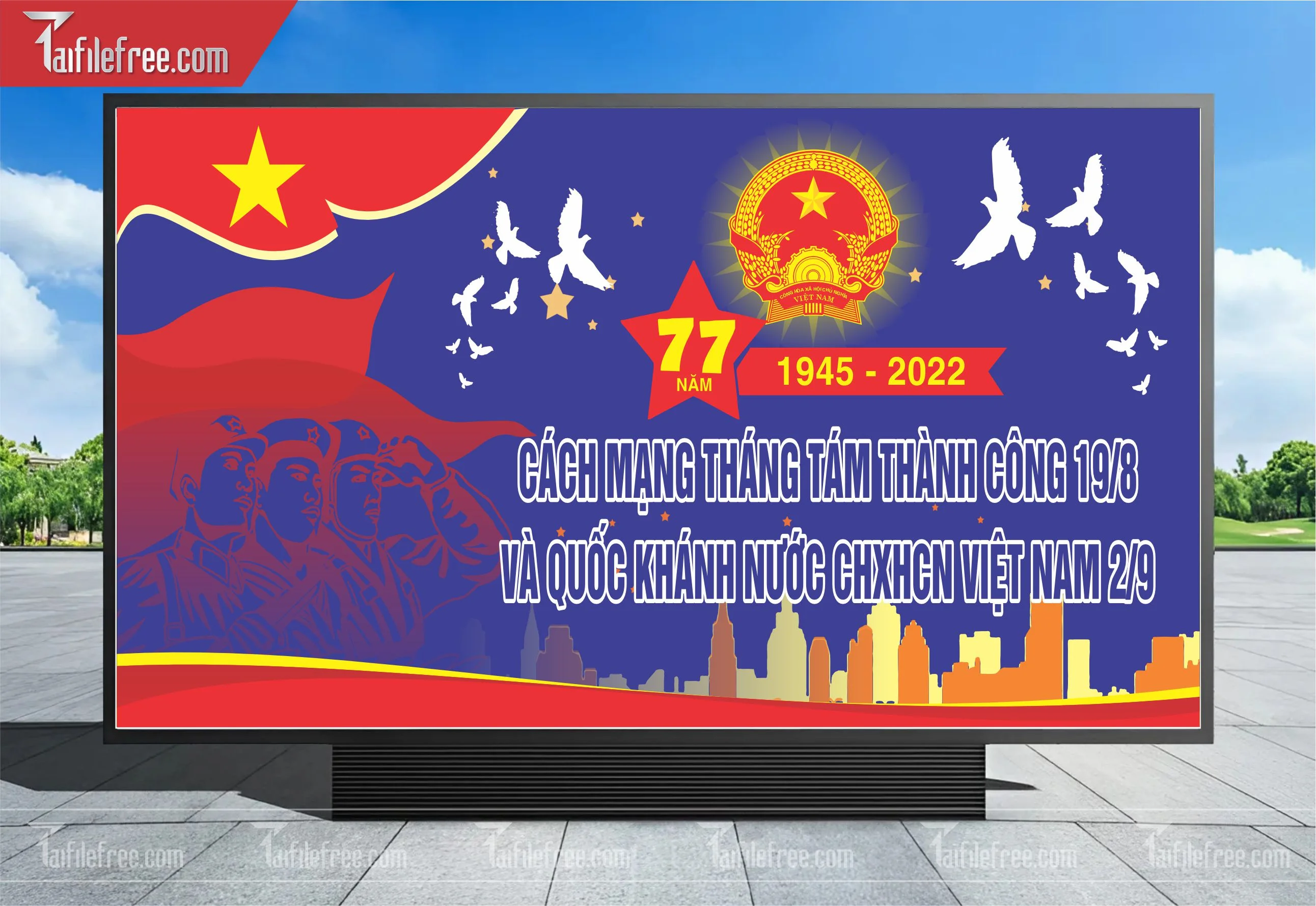 Banner, Poster Kỷ Niệm Quốc Khánh Ngày Độc Lập QK23
