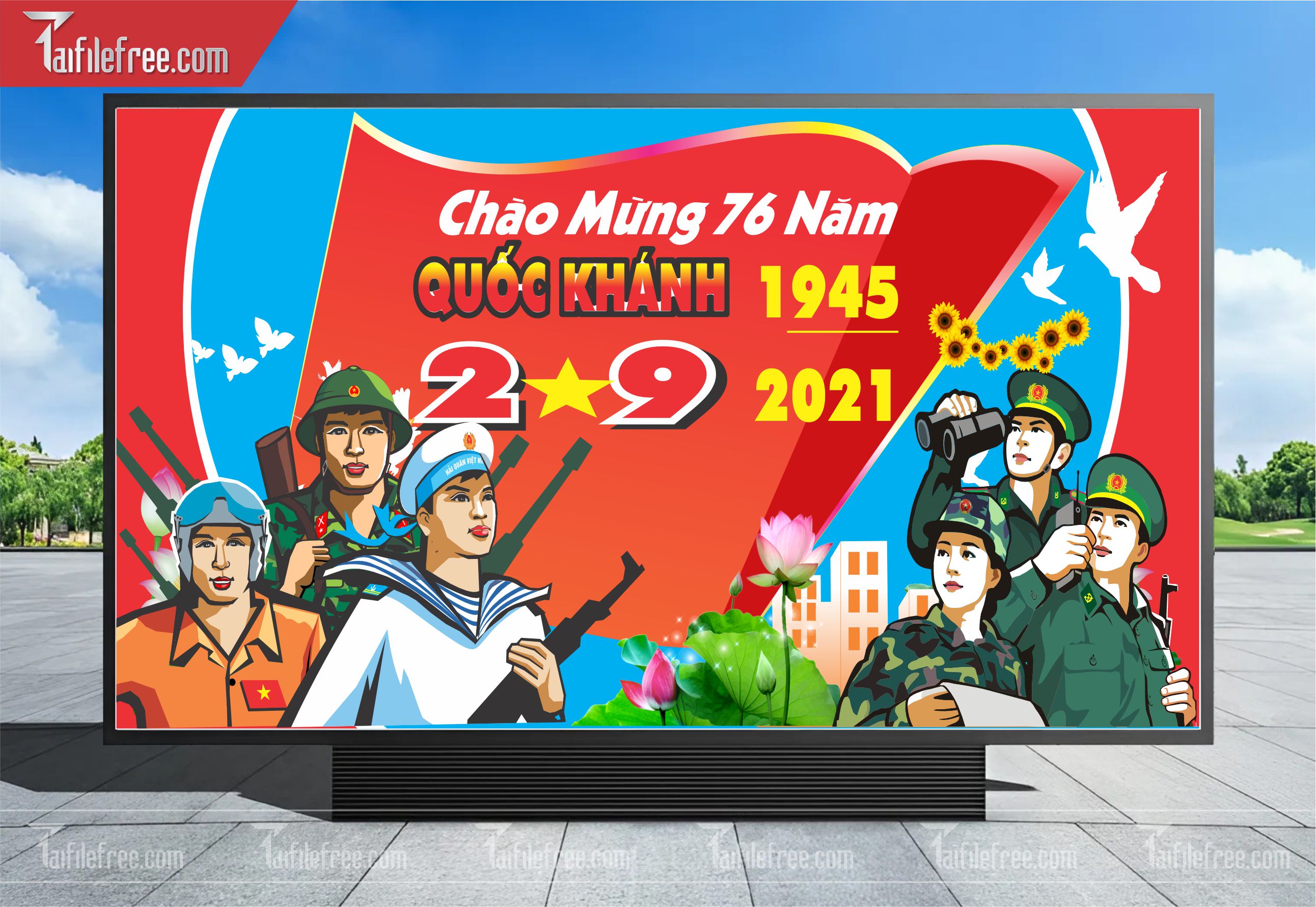 Banner, Poster Kỷ Niệm Quốc Khánh Ngày Độc Lập QK28