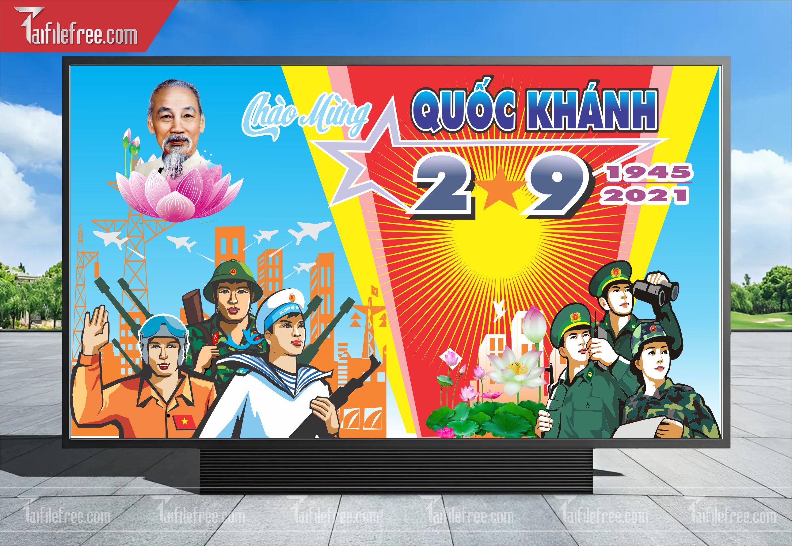Banner, Poster Kỷ Niệm Quốc Khánh Ngày Độc Lập QK32