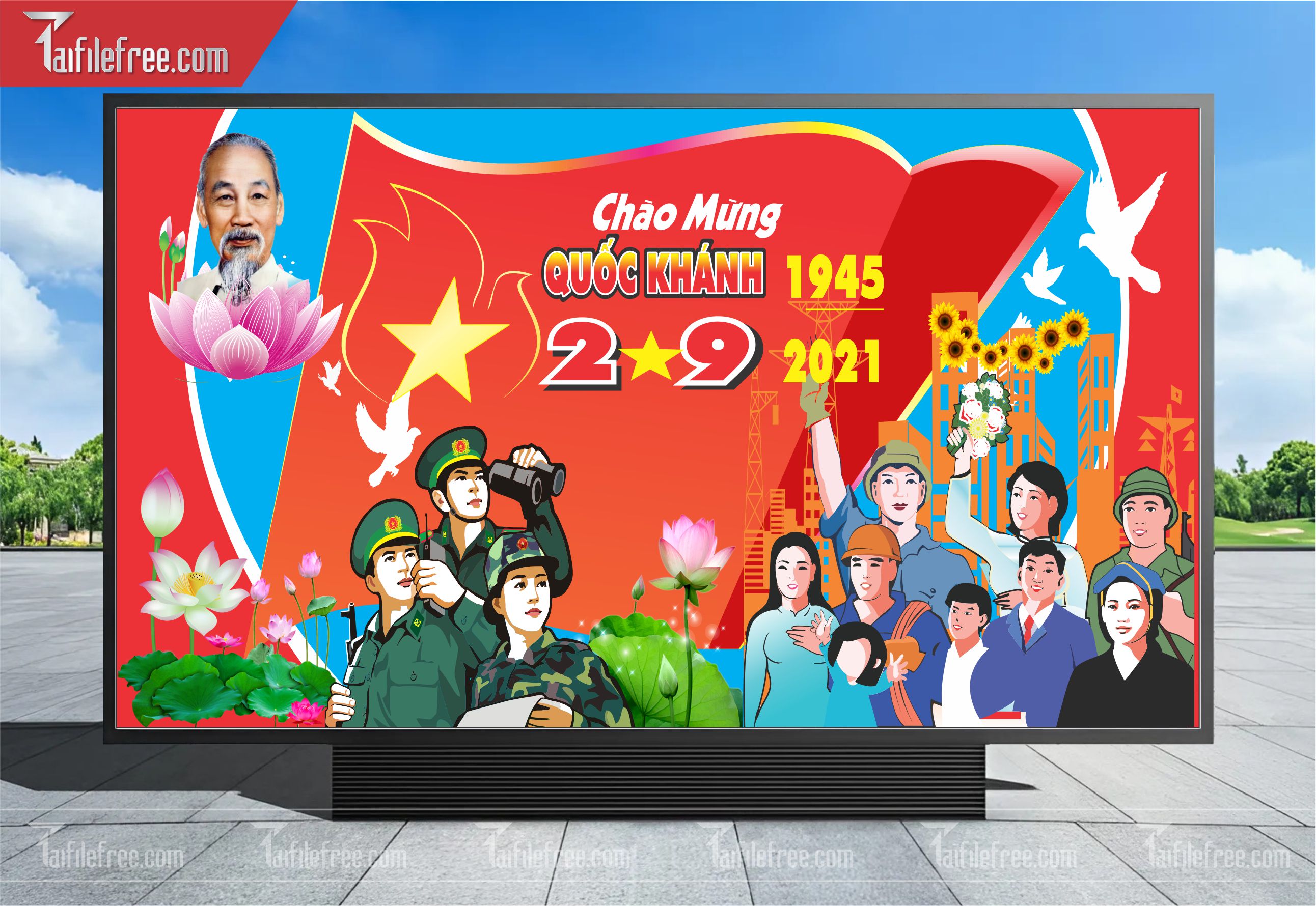 Banner, Poster Kỷ Niệm Quốc Khánh Ngày Độc Lập QK34