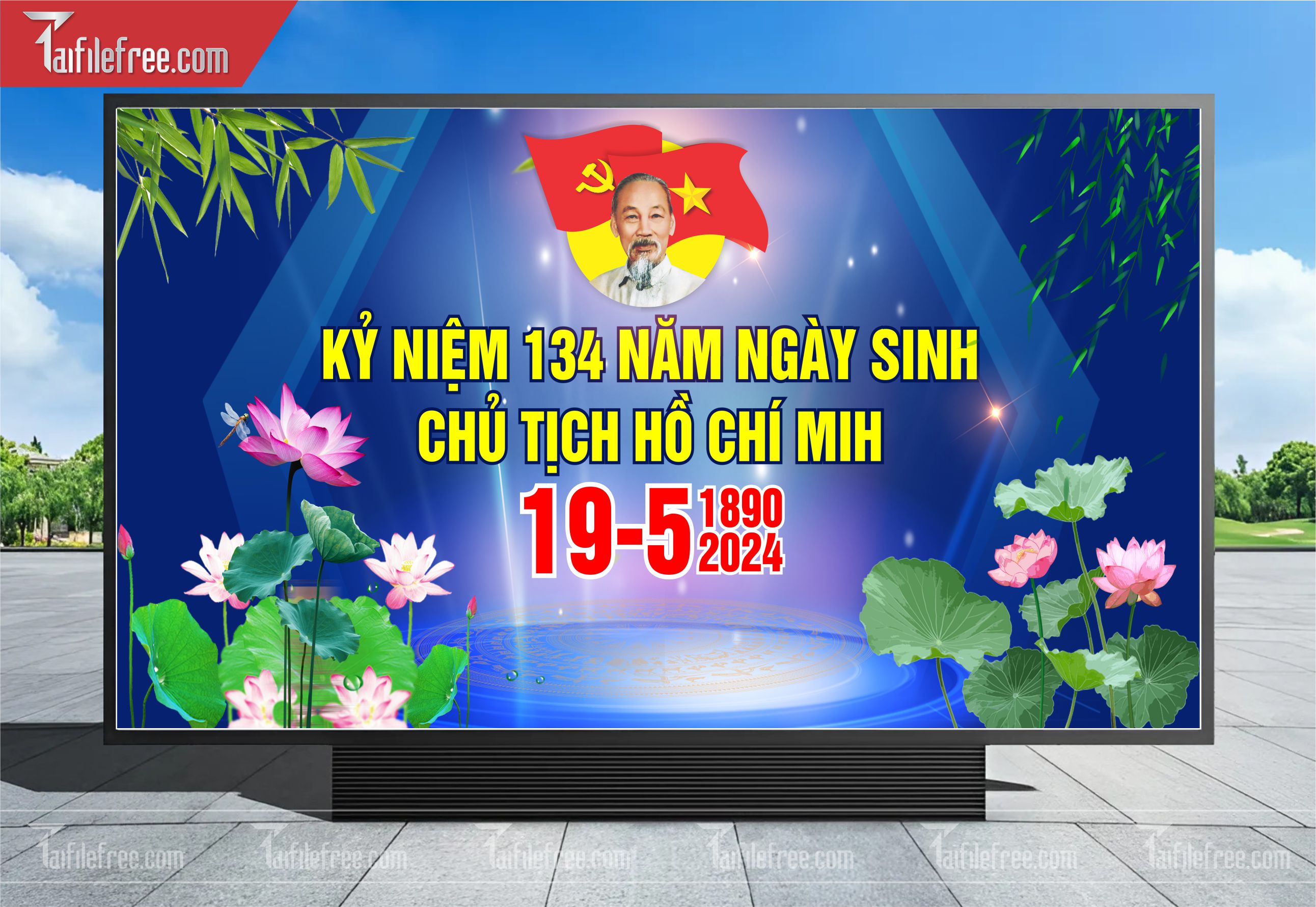 Pano kỷ Niệm Ngày Sinh Bác Hồ S01