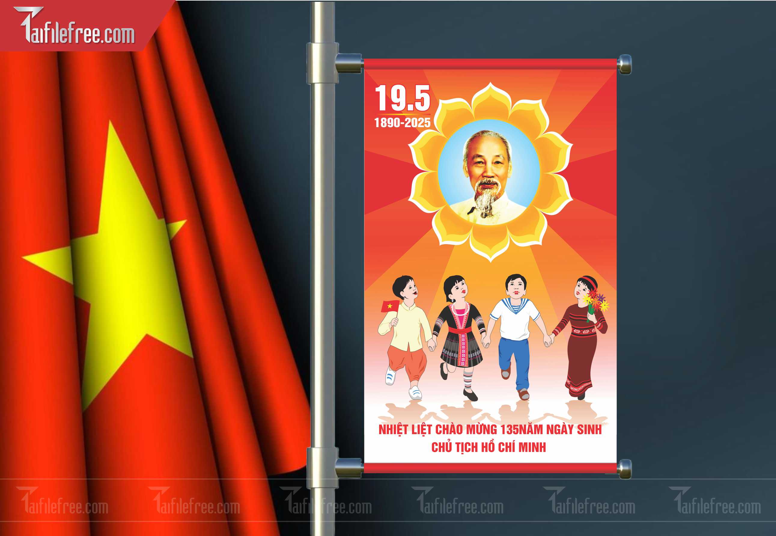 Banner Kỷ Niệm Ngày Sinh Bác Hồ S57