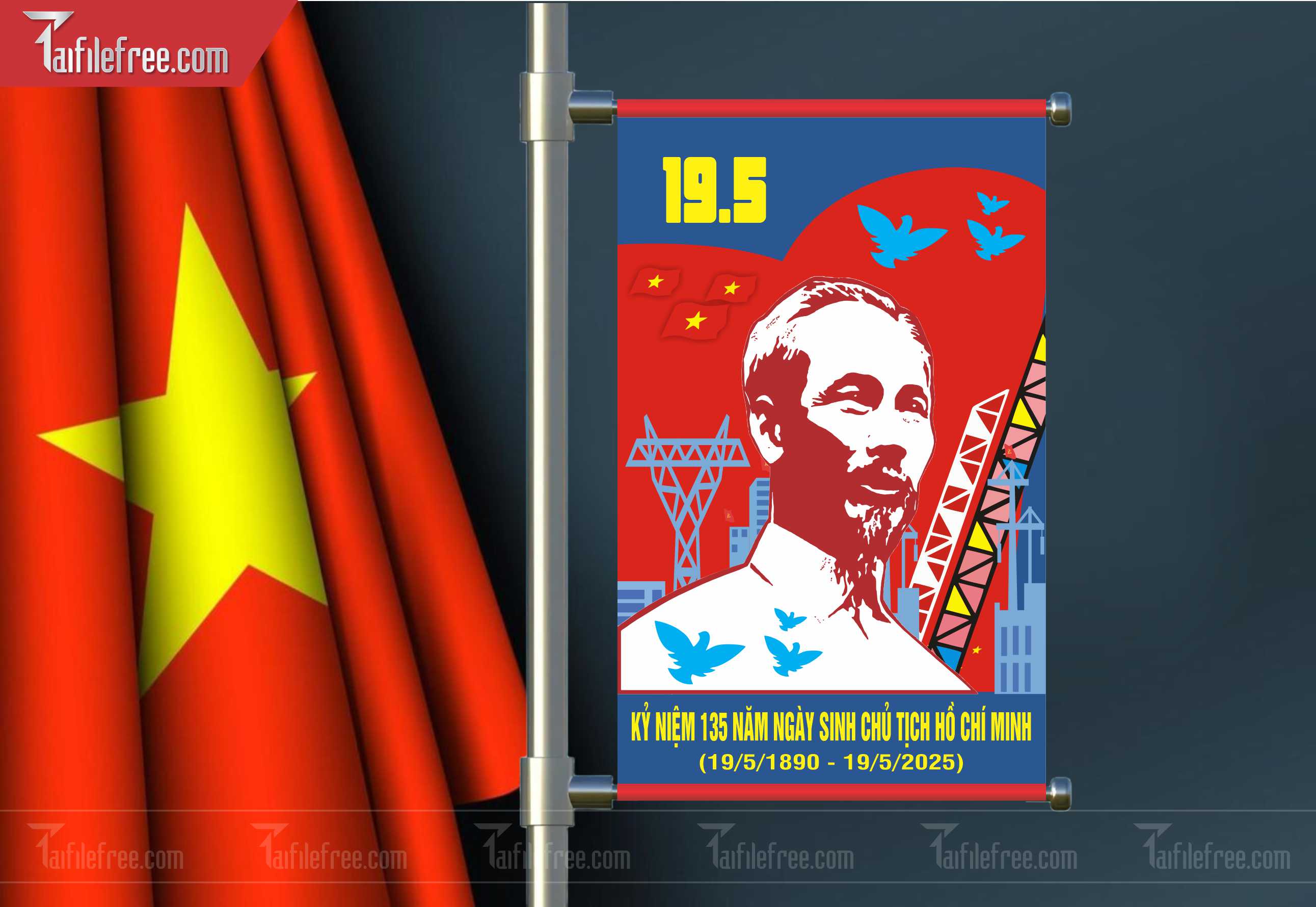 Banner Kỷ Niệm Ngày Sinh Bác Hồ S60