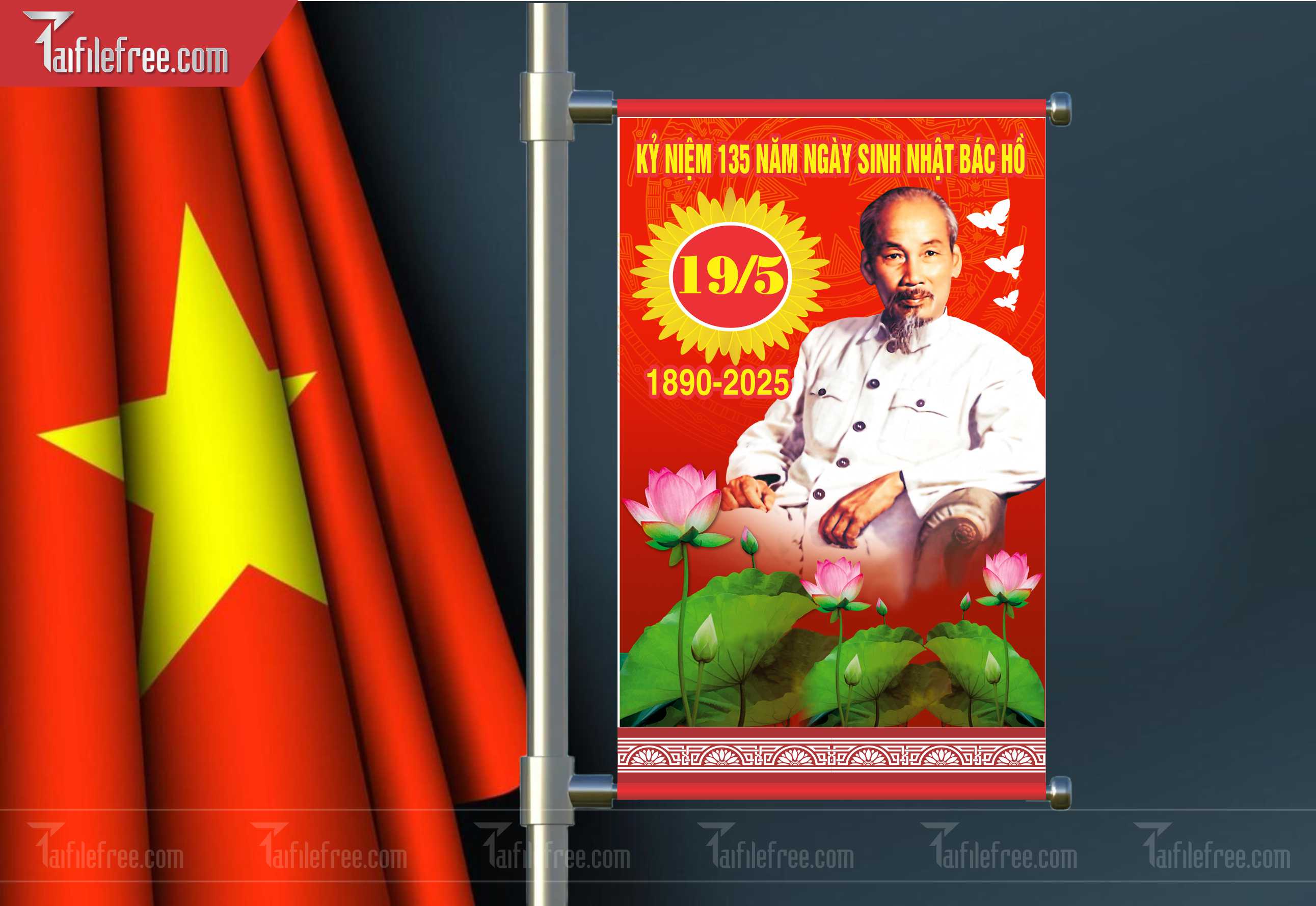 Banner Kỷ Niệm Ngày Sinh Bác Hồ S61
