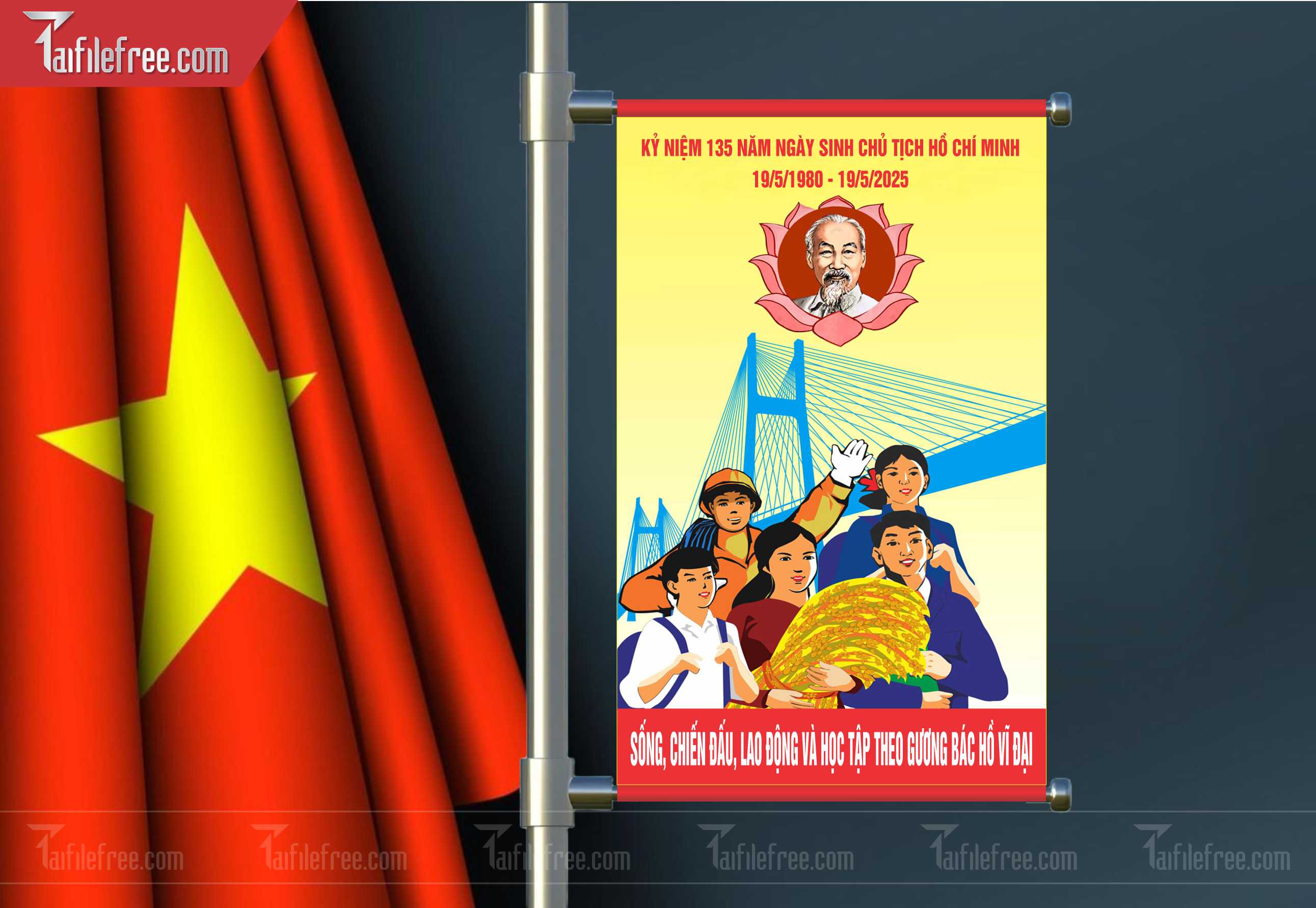 Banner Kỷ Niệm Ngày Sinh Bác Hồ S65