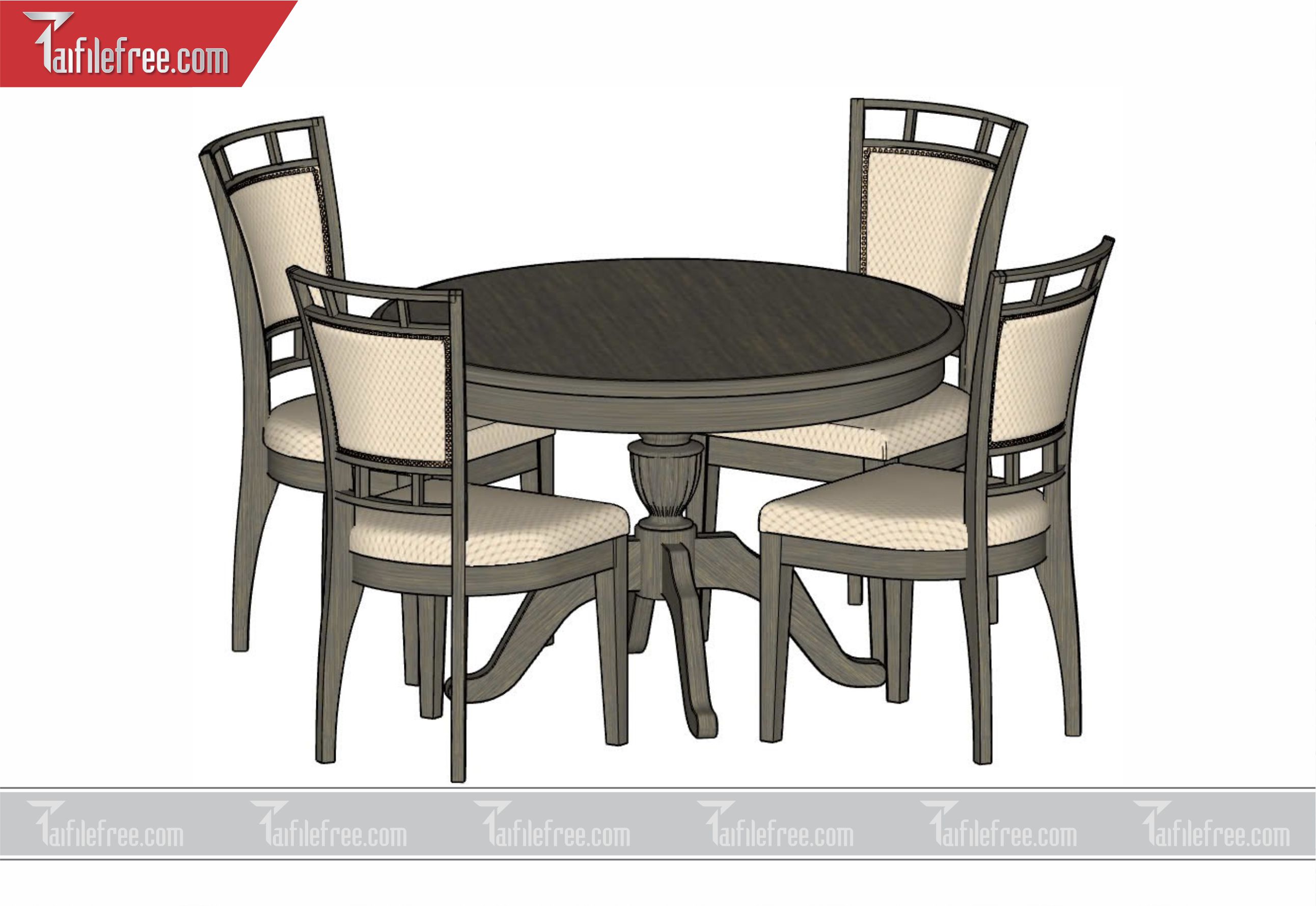 File 3D Sketchup Bàn Ăn_SK12