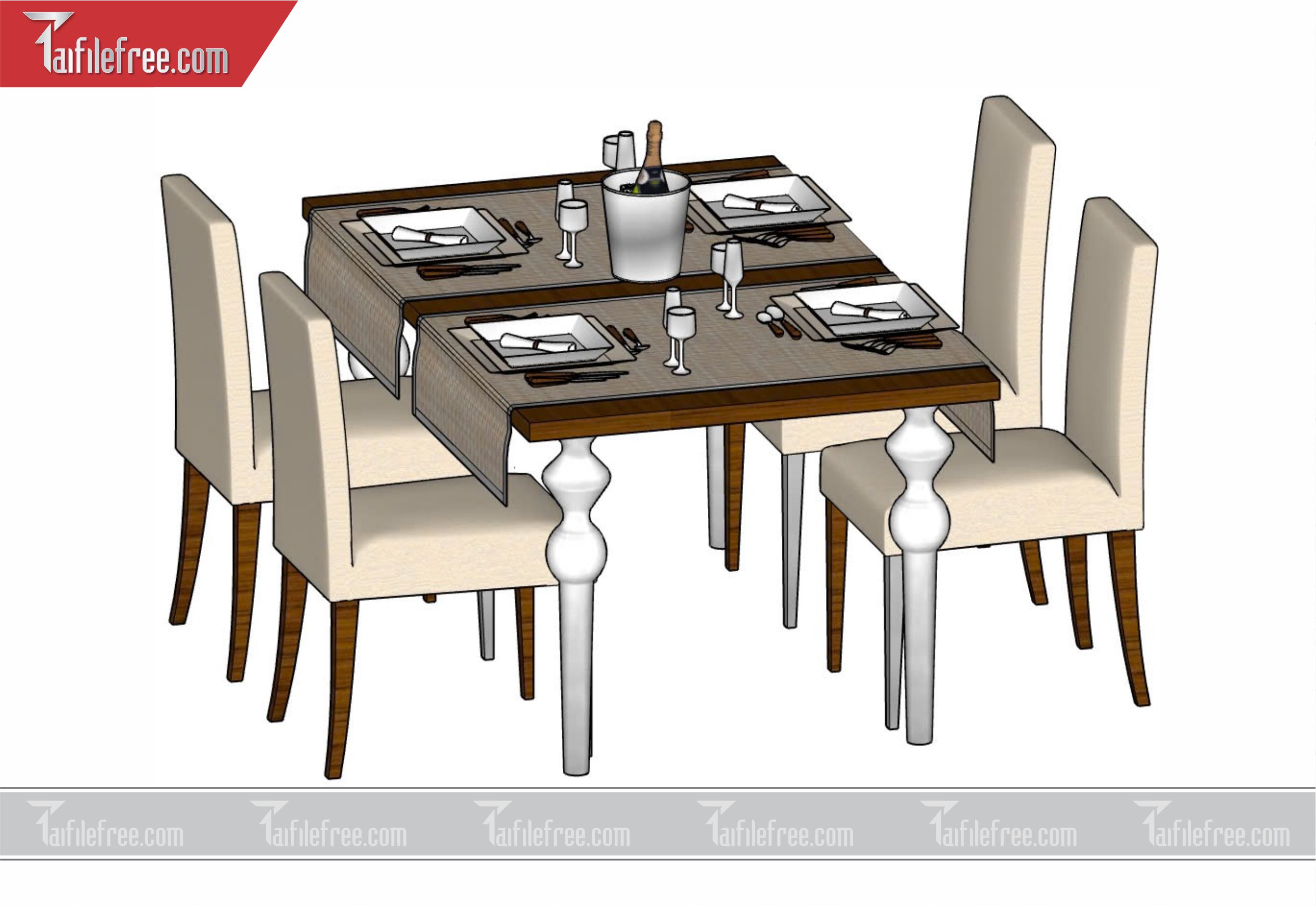 File 3D Sketchup Bàn Ăn_SK13