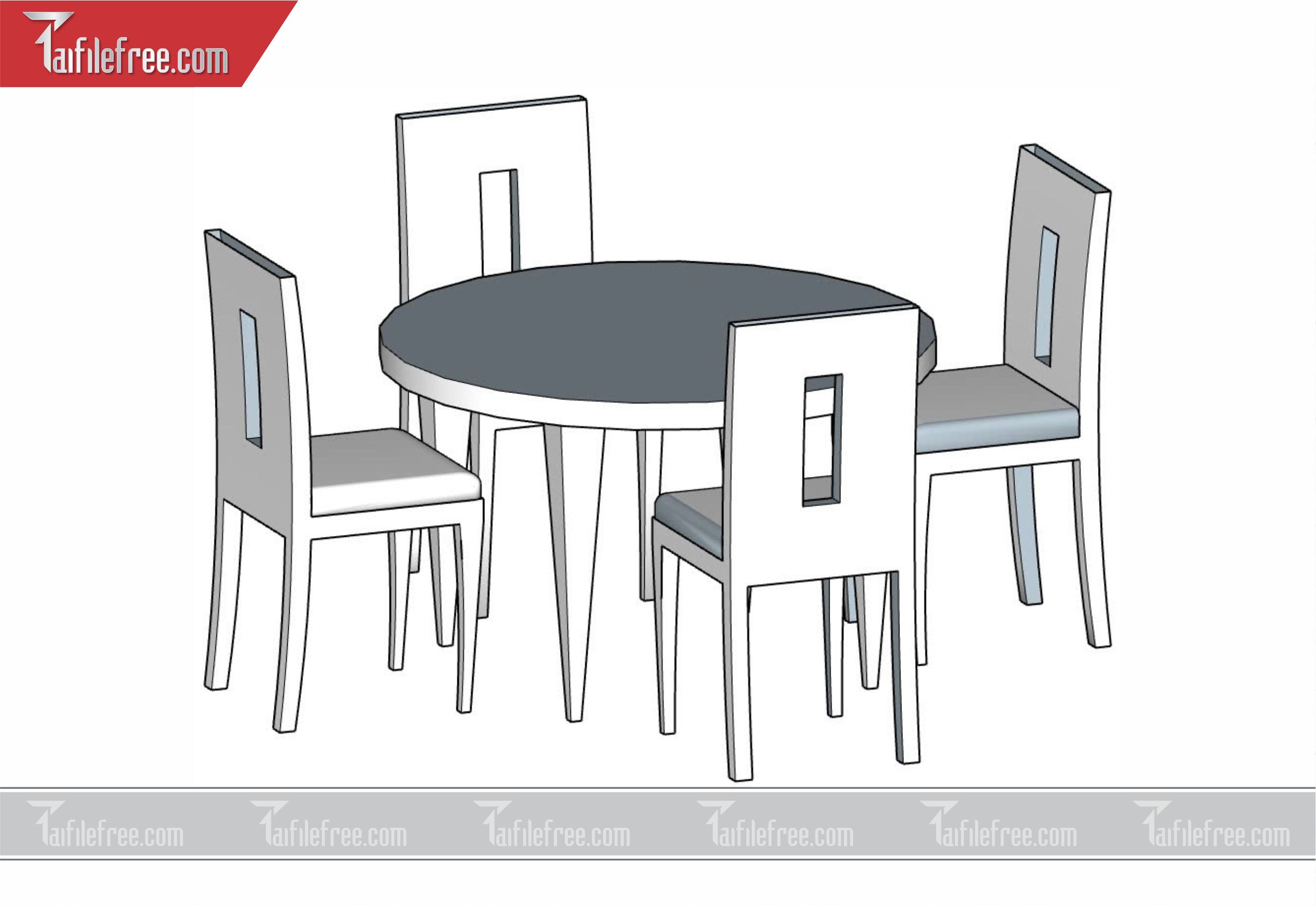 File 3D Sketchup Bàn Ăn_SK11