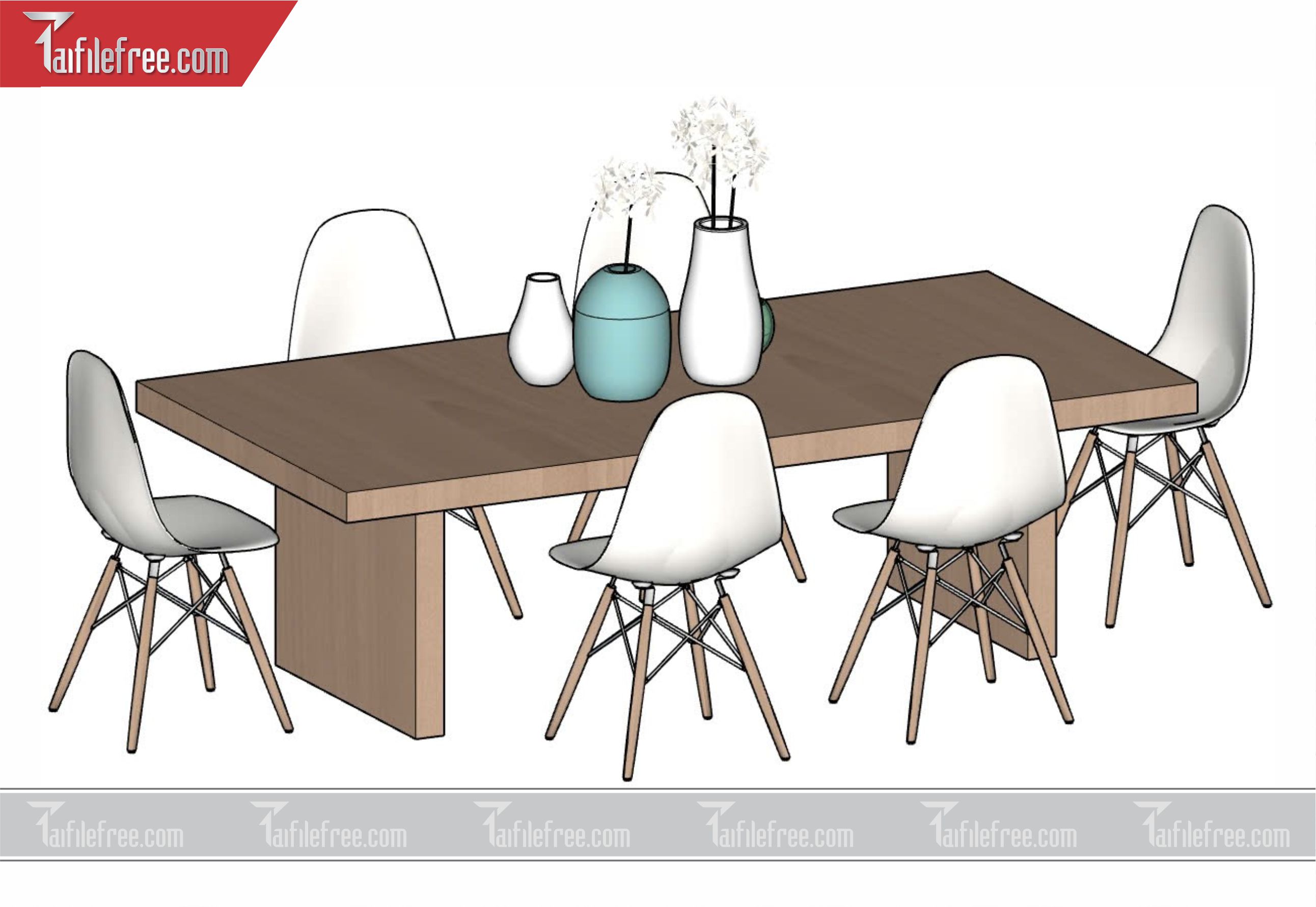 File 3D Sketchup Bàn Ăn_SK17