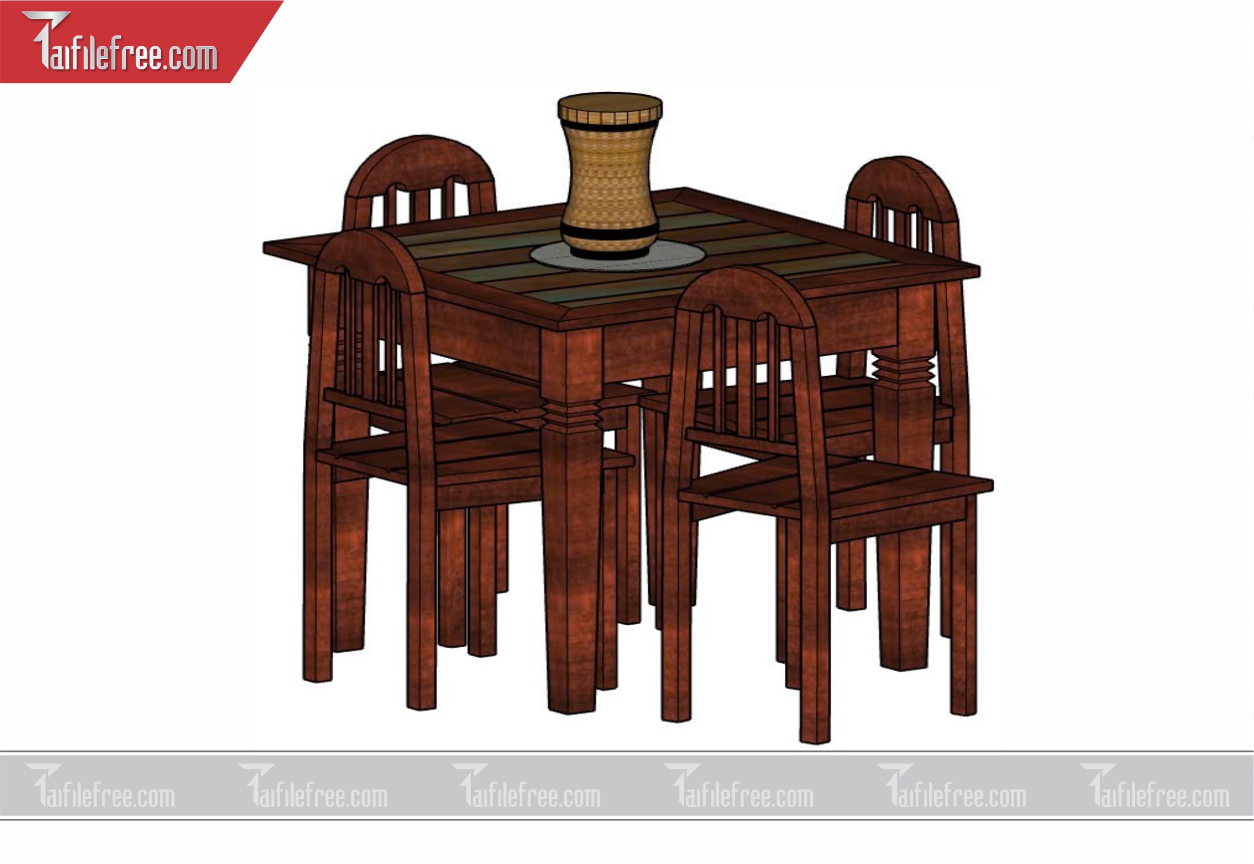 File 3D Sketchup Bàn Ăn_SK20