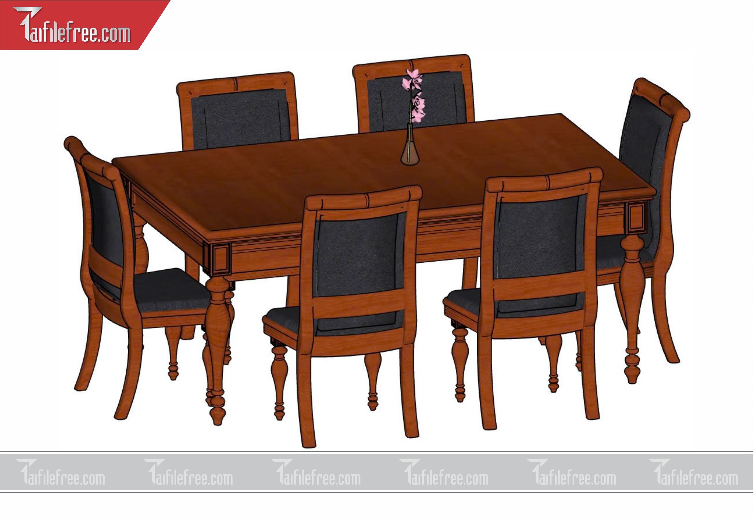 File 3D Sketchup Bàn Ăn_SK23