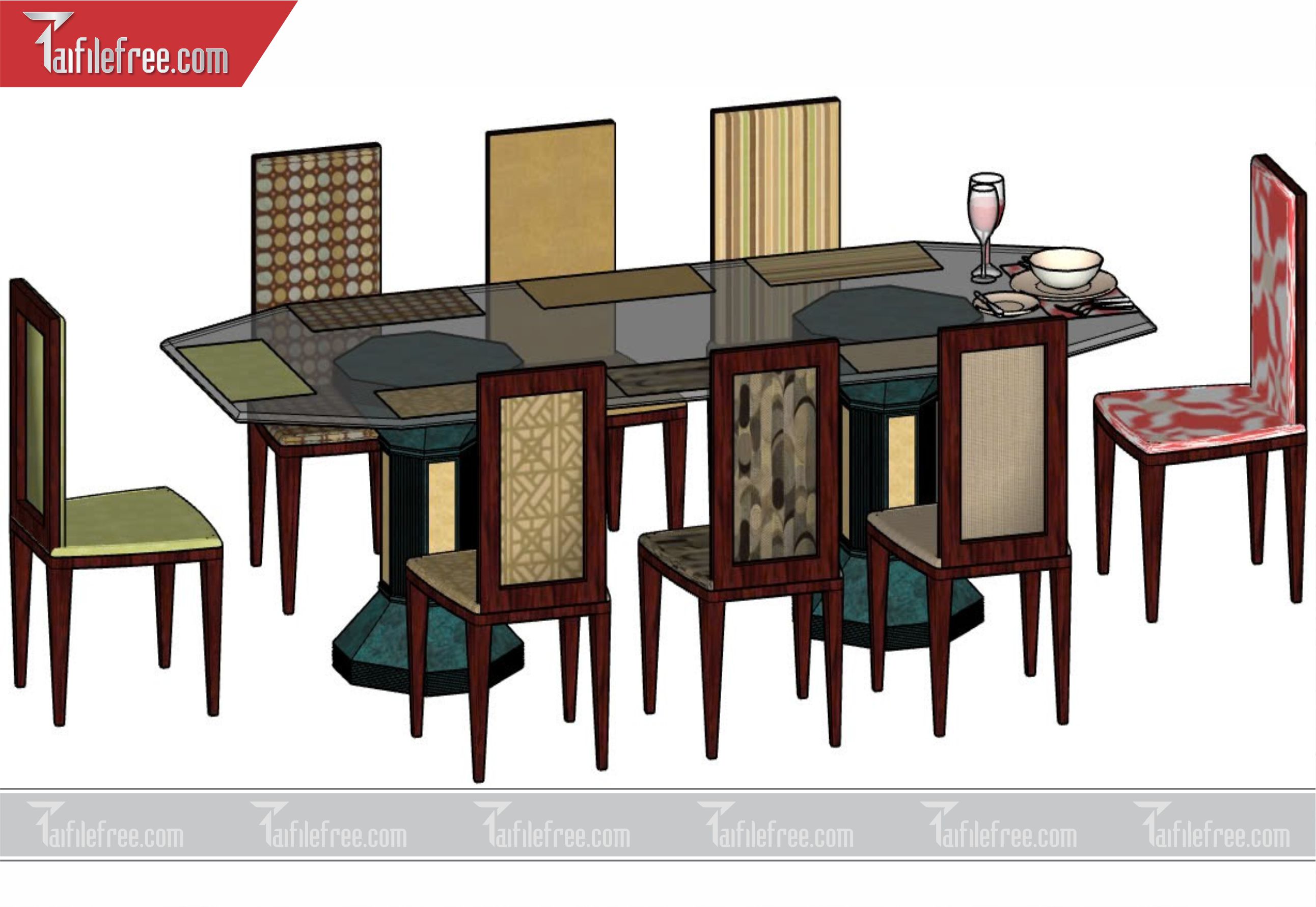 File 3D Sketchup Bàn Ăn_SK24