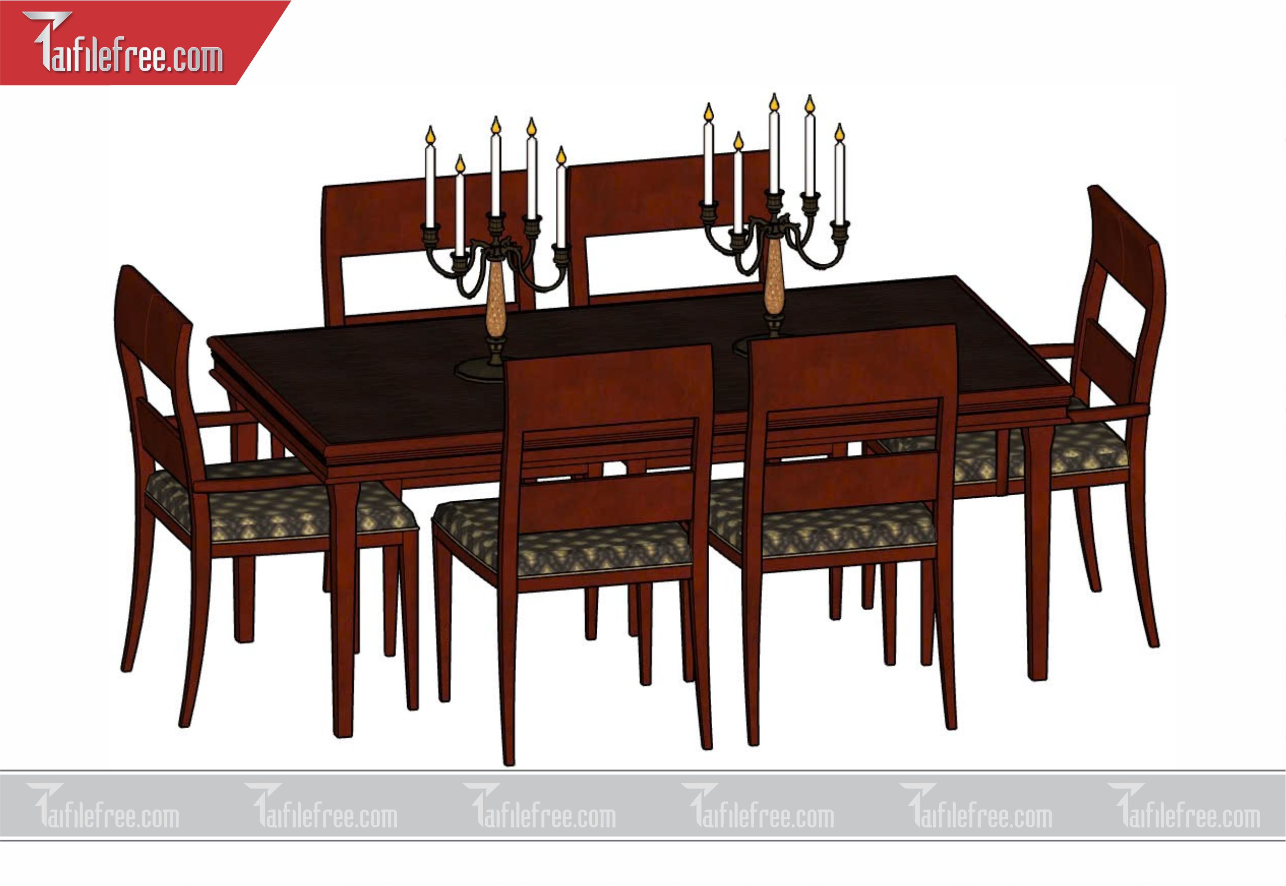 File 3D Sketchup Bàn Ăn_SK27