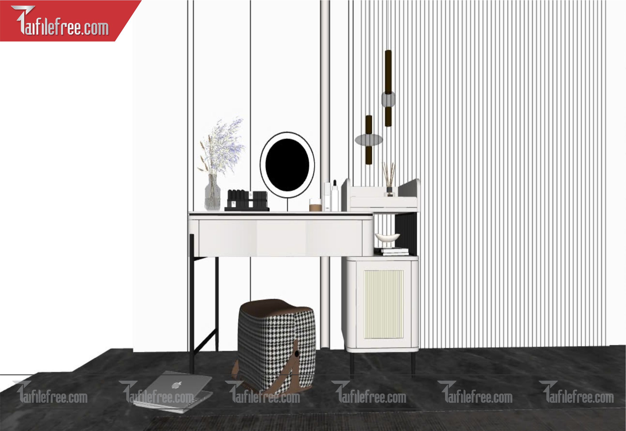 File 3D Sketchup Nội Thất Bàn Trang Điểm_SK277