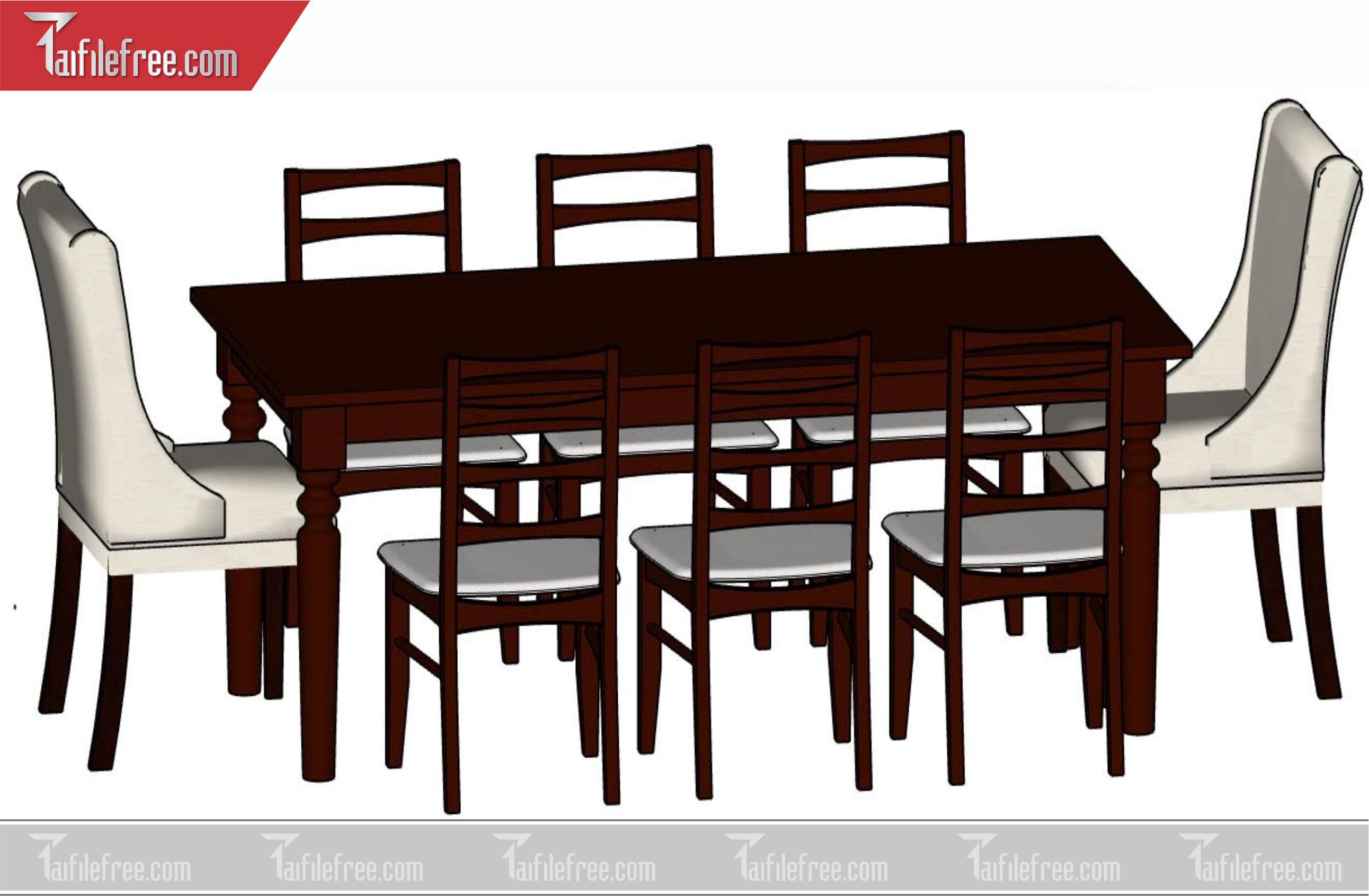 File 3D Sketchup Bàn Ăn_SK28