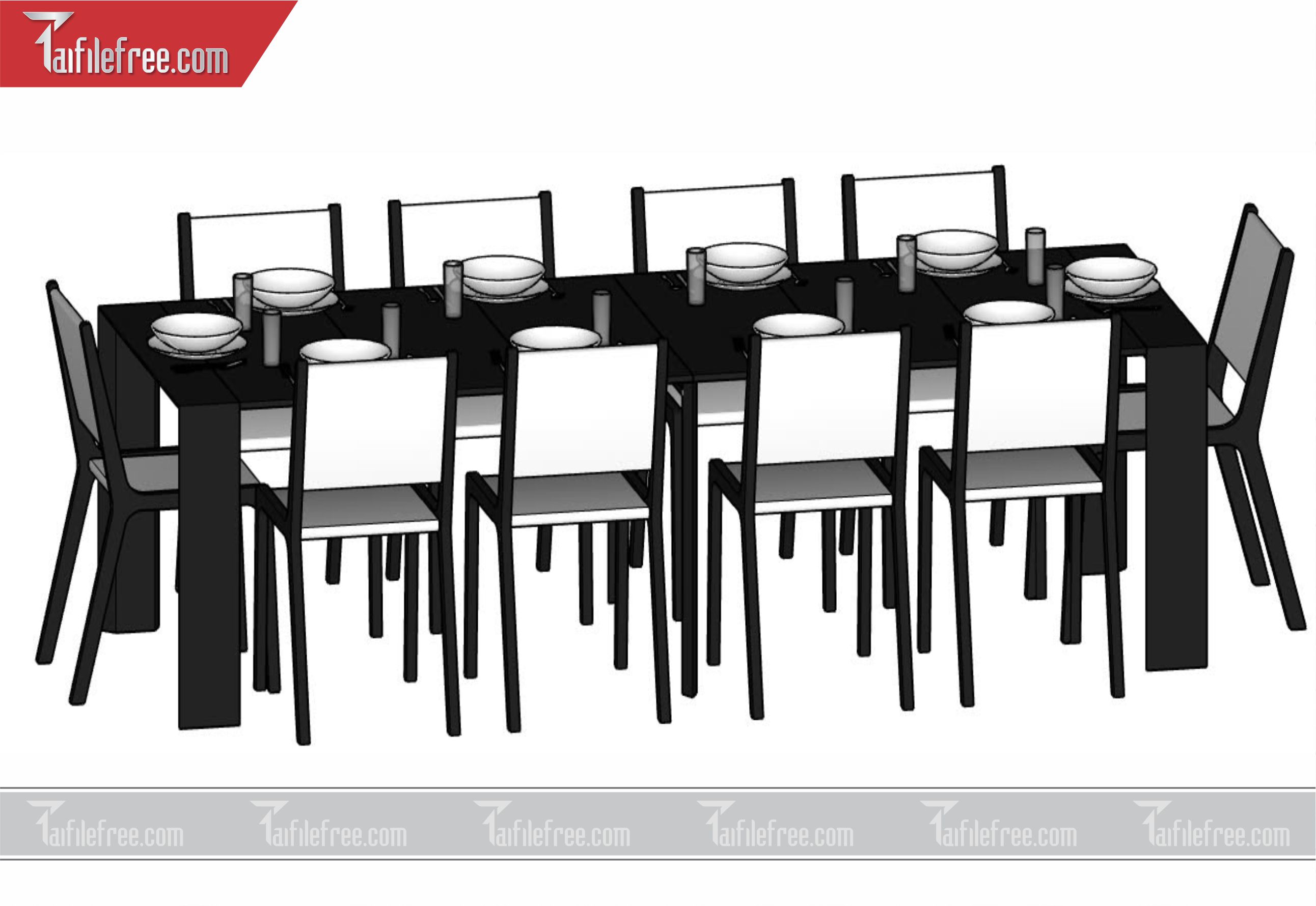 File 3D Sketchup Bàn Ăn_SK29
