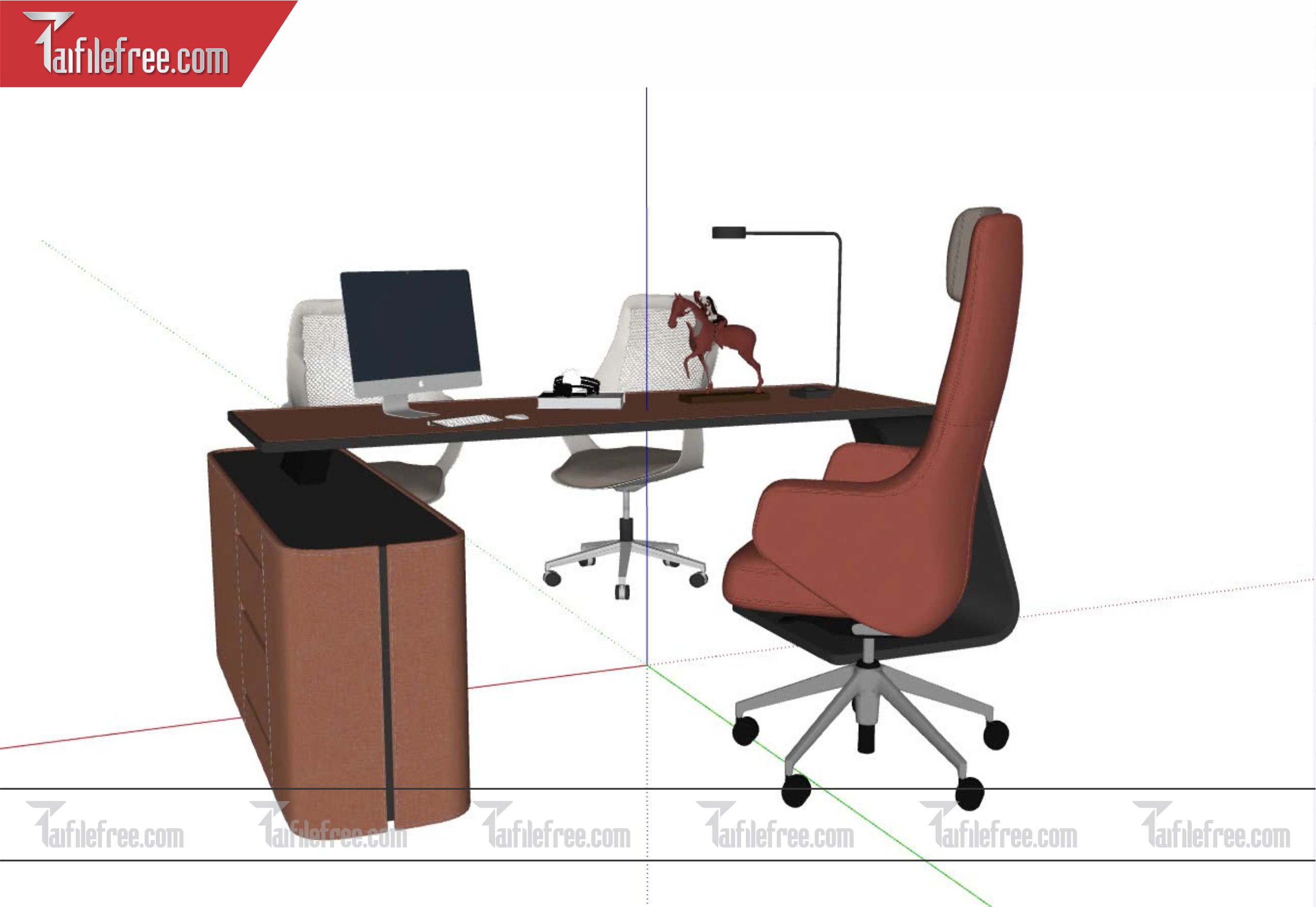 File 3D Sketchup Nội Thất Bàn Ghế Làm Việc_SK290