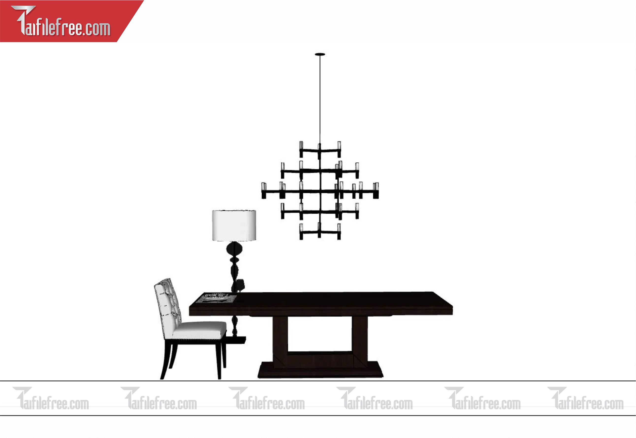 File 3D Sketchup Nội Thất Bàn Ghế SK298