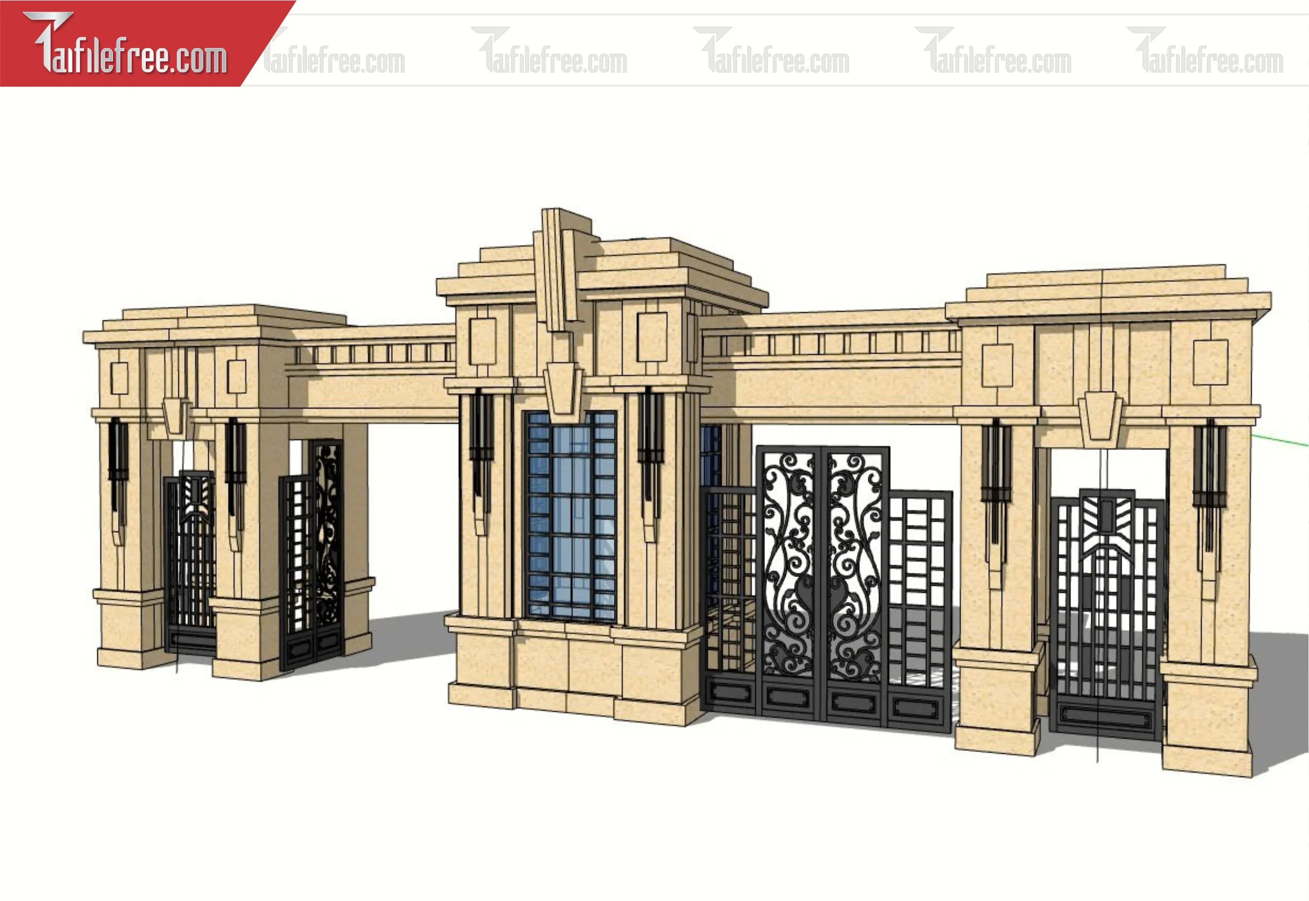 File 3D Sketchup Cổng Nhà_SK320