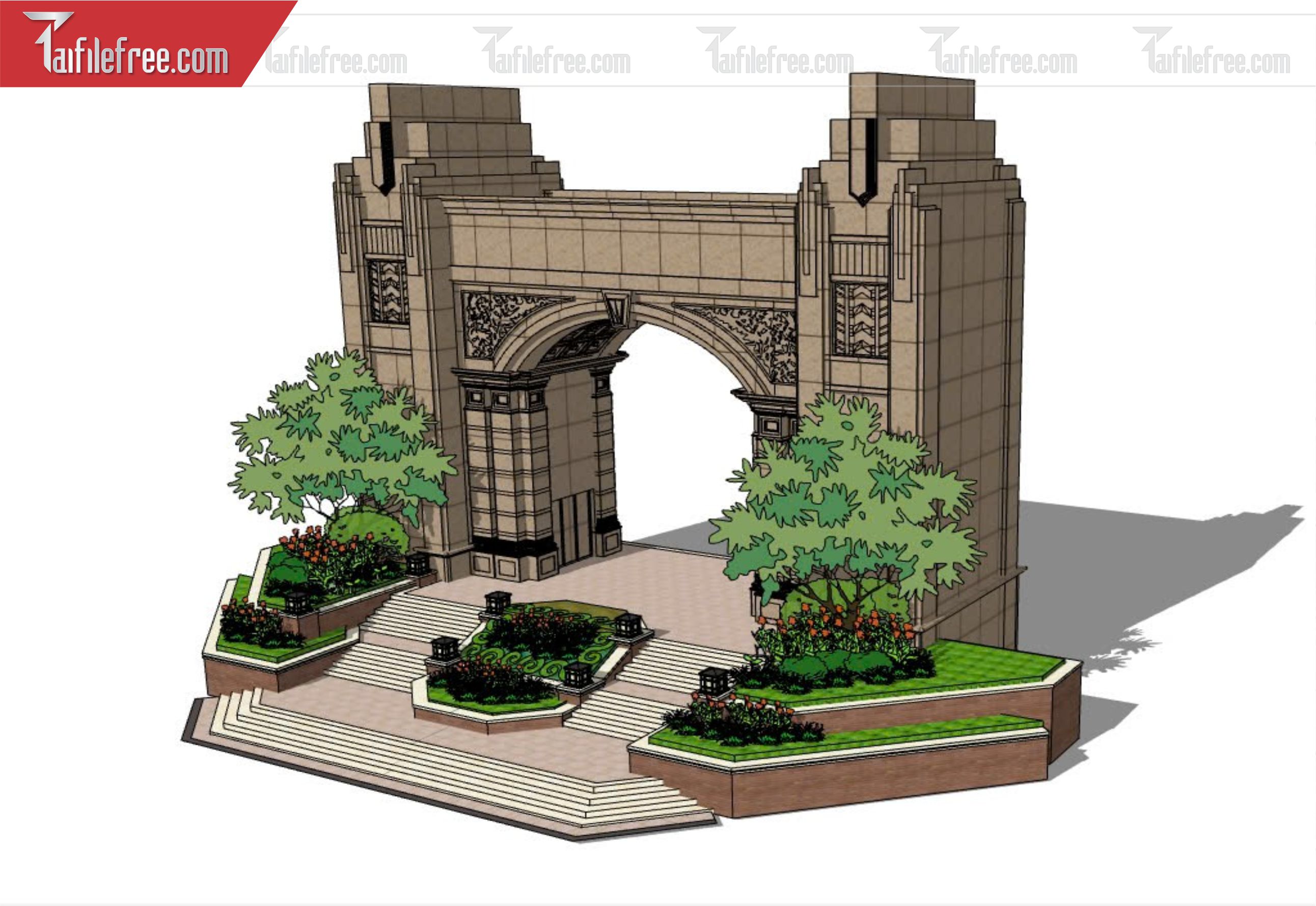File 3D Sketchup Cổng Nhà_SK322