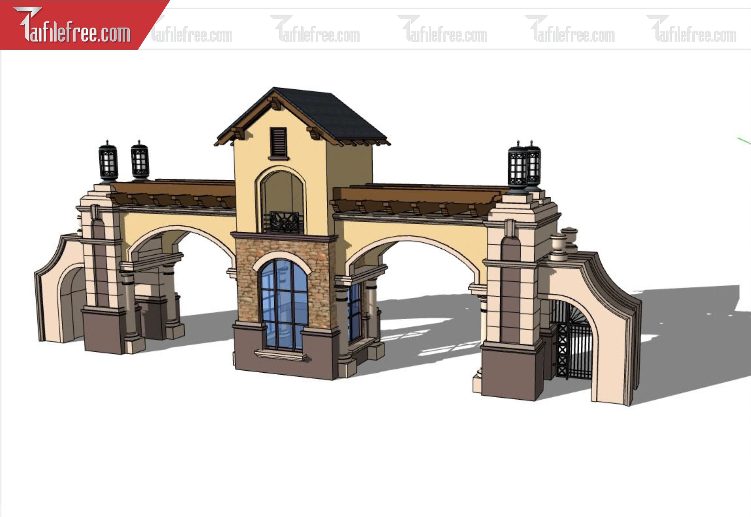 File 3D Sketchup Cổng Nhà_SK324