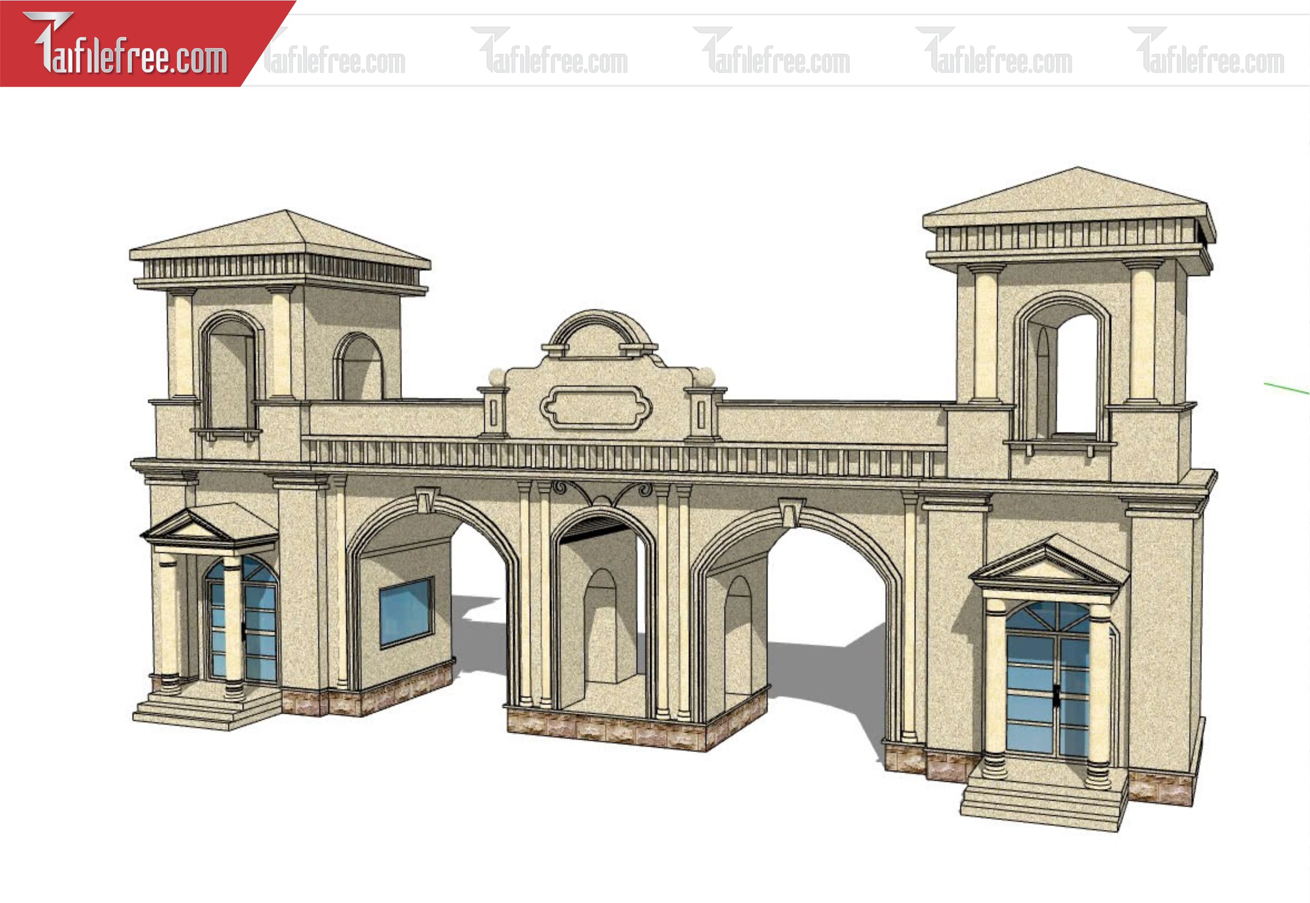File 3D Sketchup Cổng Nhà_SK329