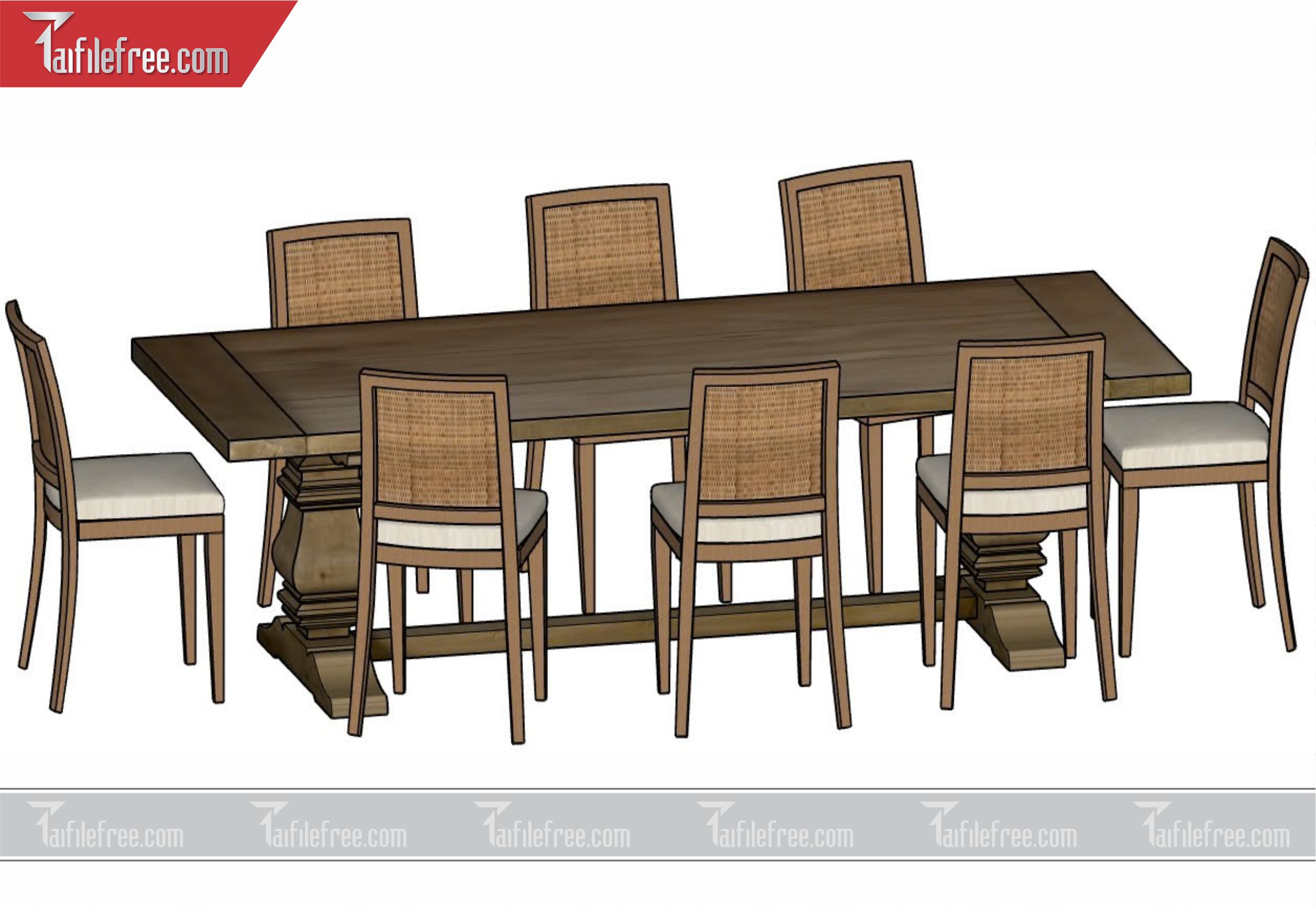 File 3D Sketchup Bàn Ăn_SK33