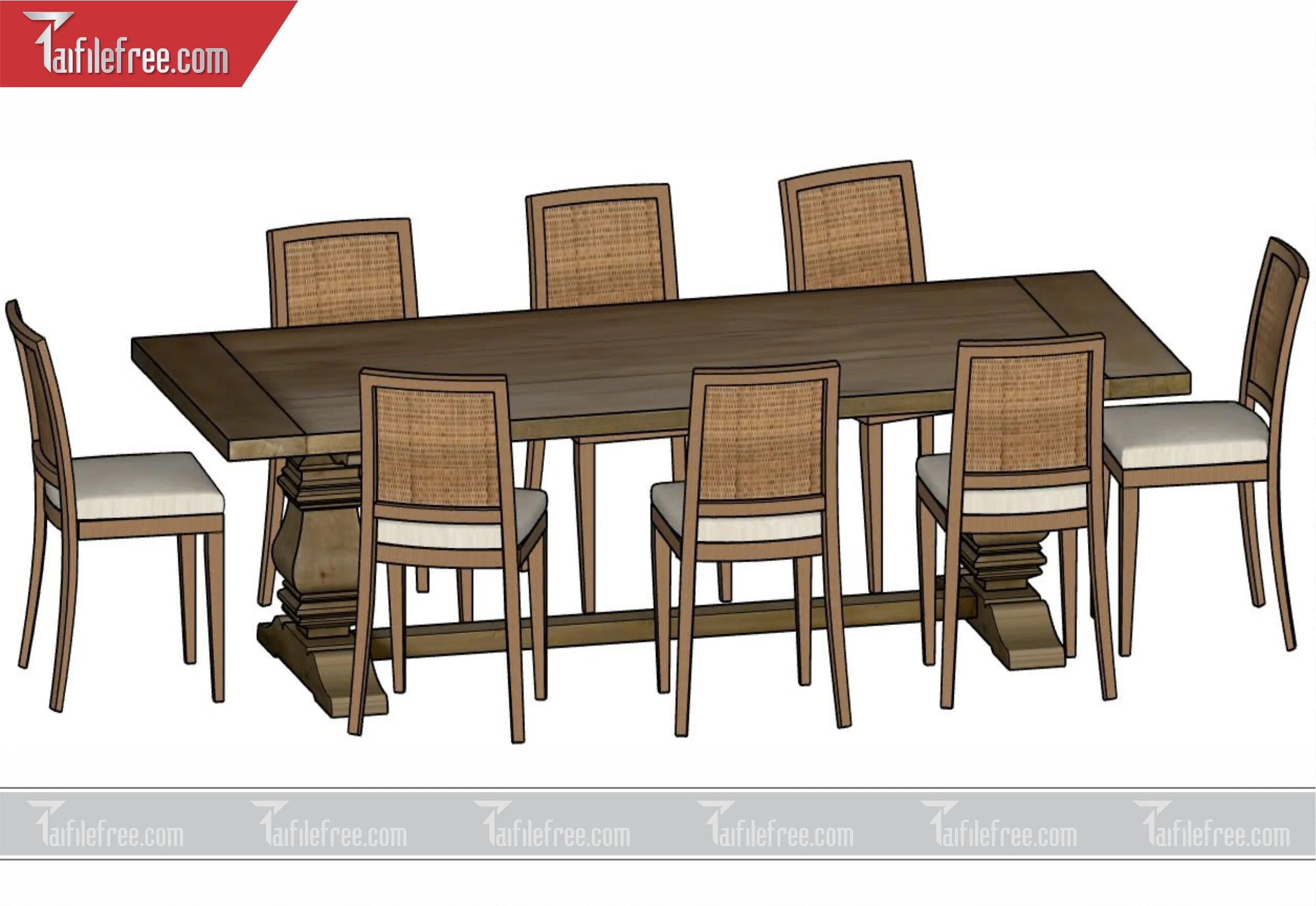 File 3D Sketchup Bàn Ăn_SK33