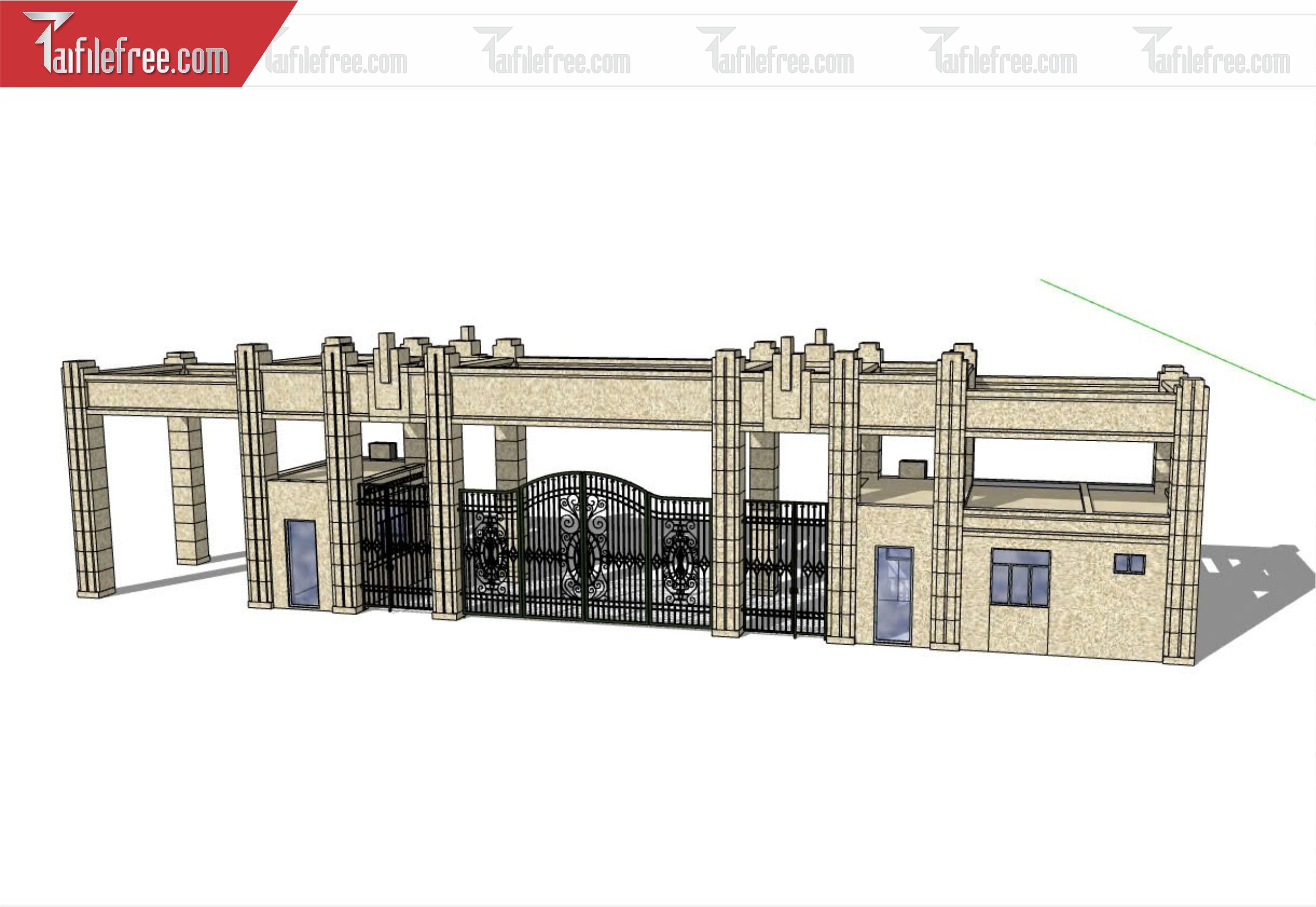 File 3D Sketchup Cổng Nhà_SK332