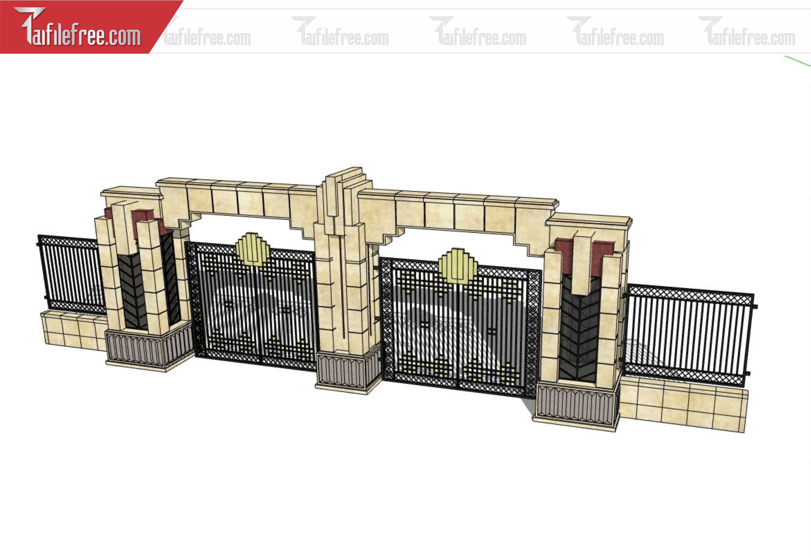 File 3D Sketchup Cổng Nhà_SK335