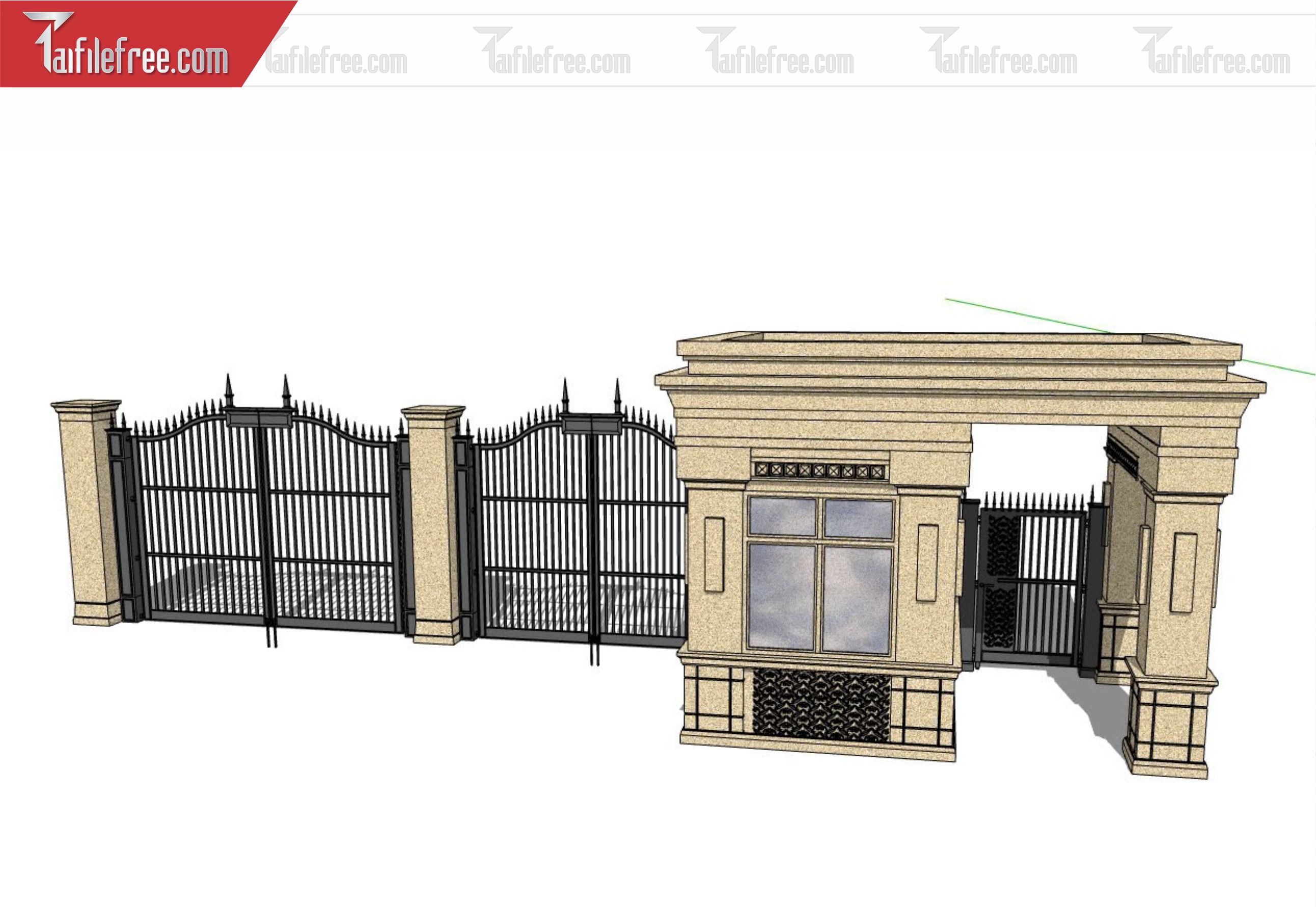 File 3D Sketchup Cổng Nhà_SK336