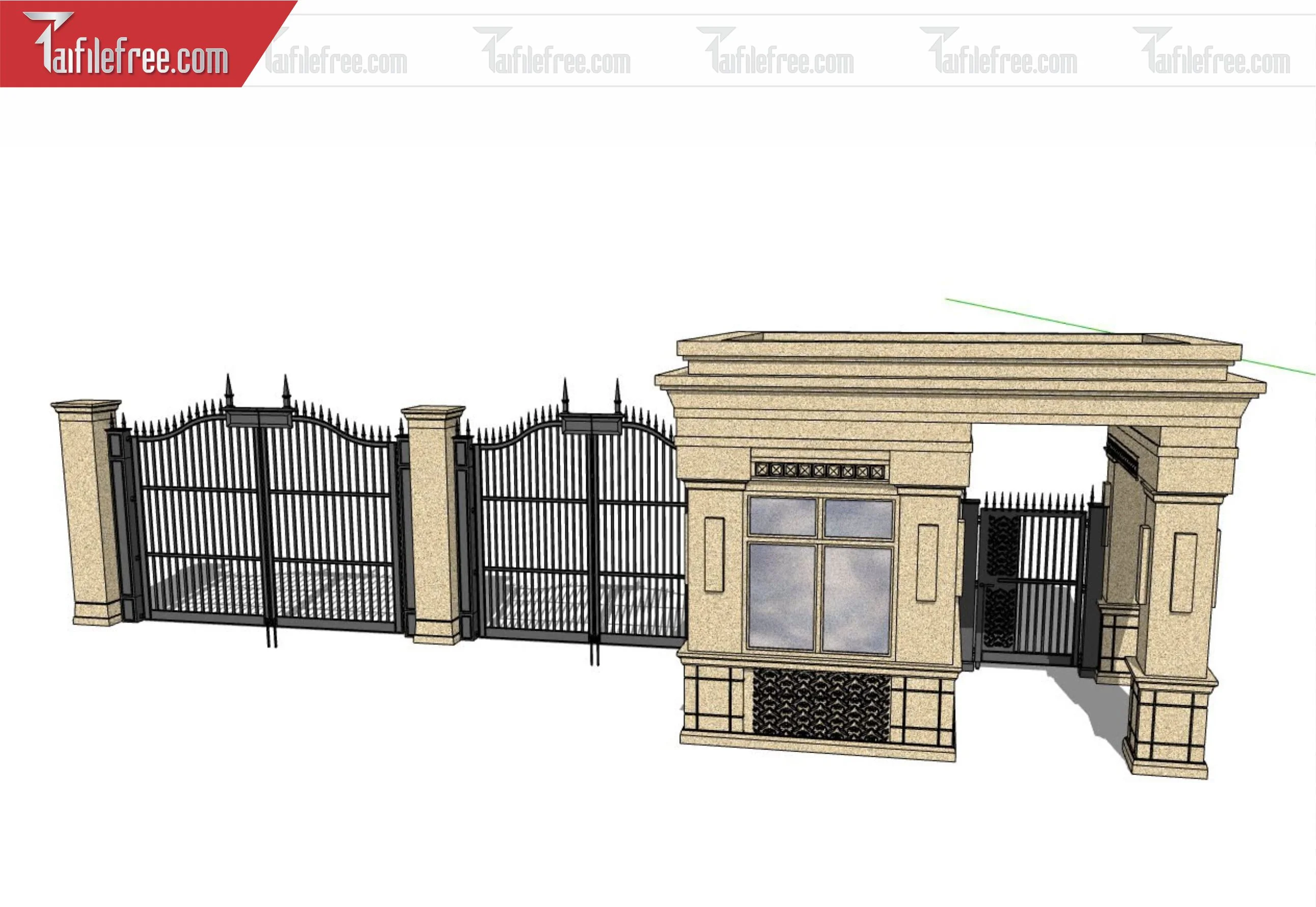 File 3D Sketchup Cổng Nhà_SK336