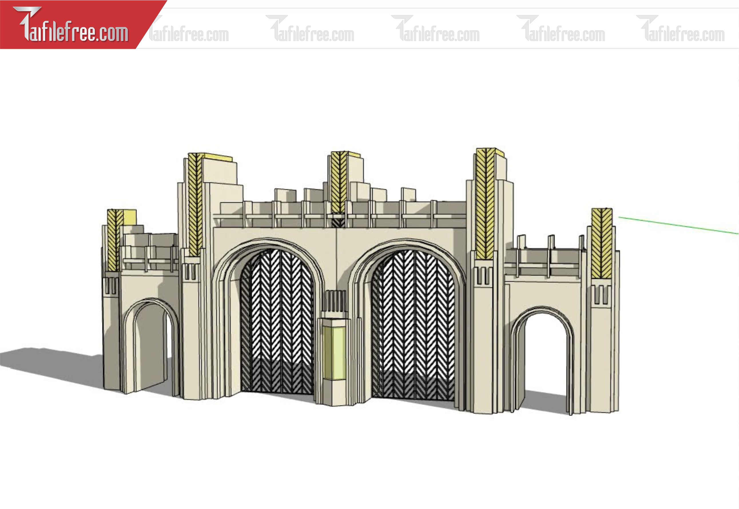 File 3D Sketchup Cổng Nhà_SK337