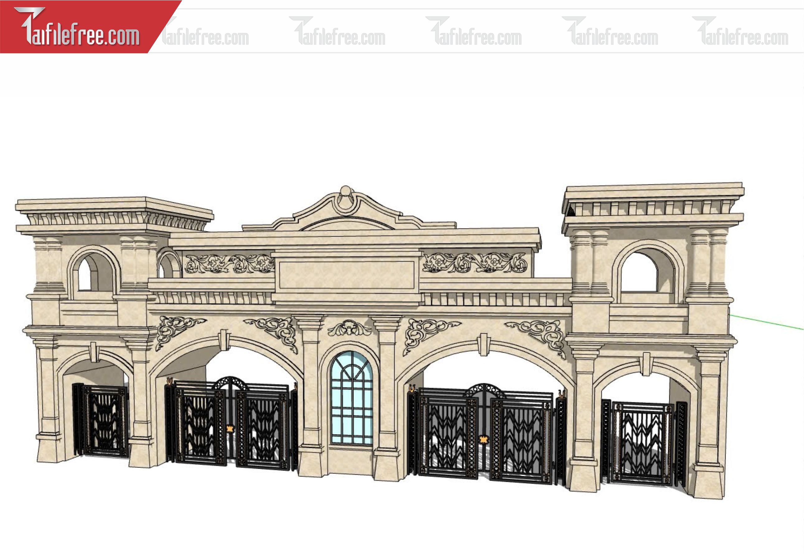 File 3D Sketchup Cổng Nhà_SK343