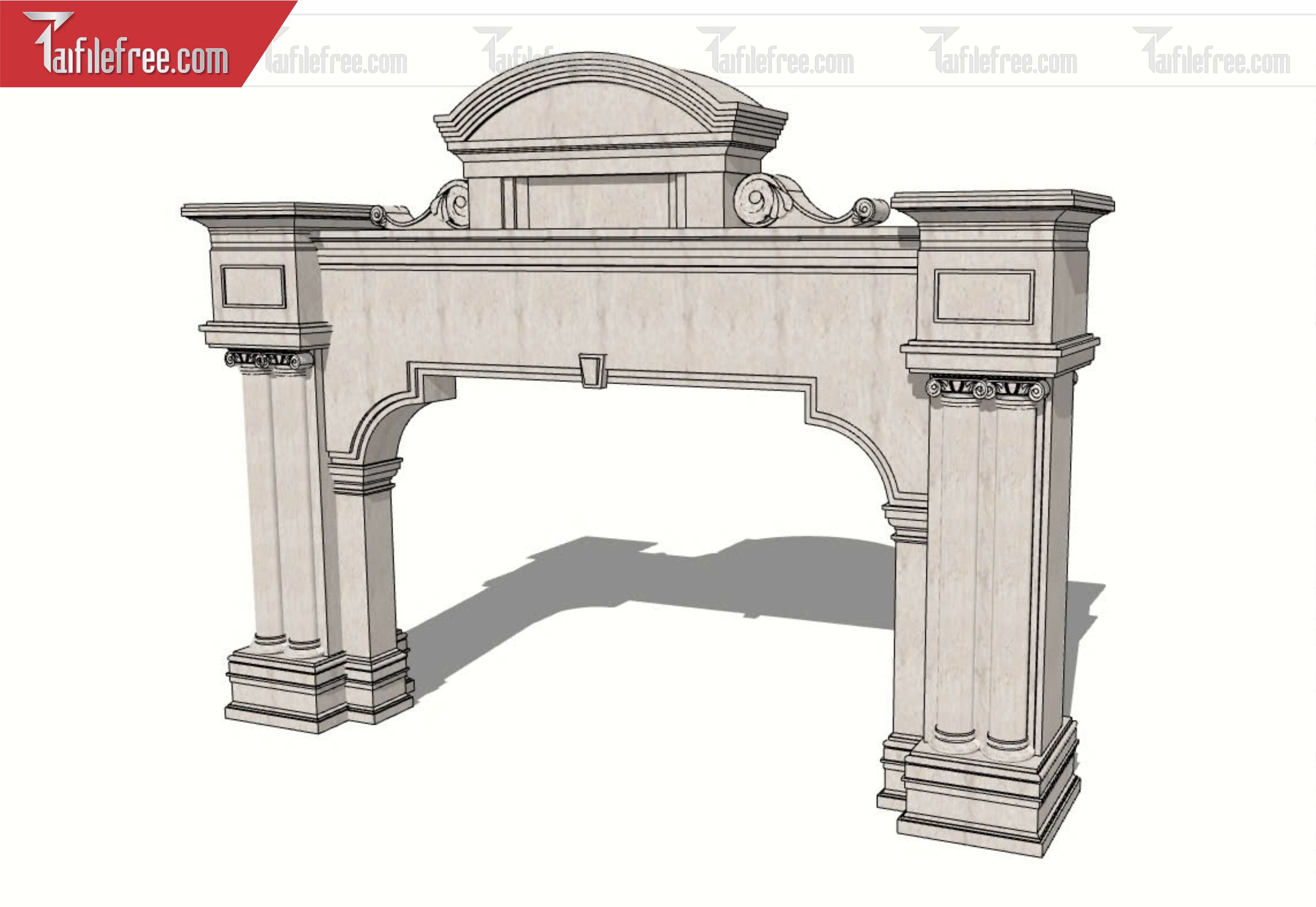 File 3D Sketchup Cổng Nhà_SK344