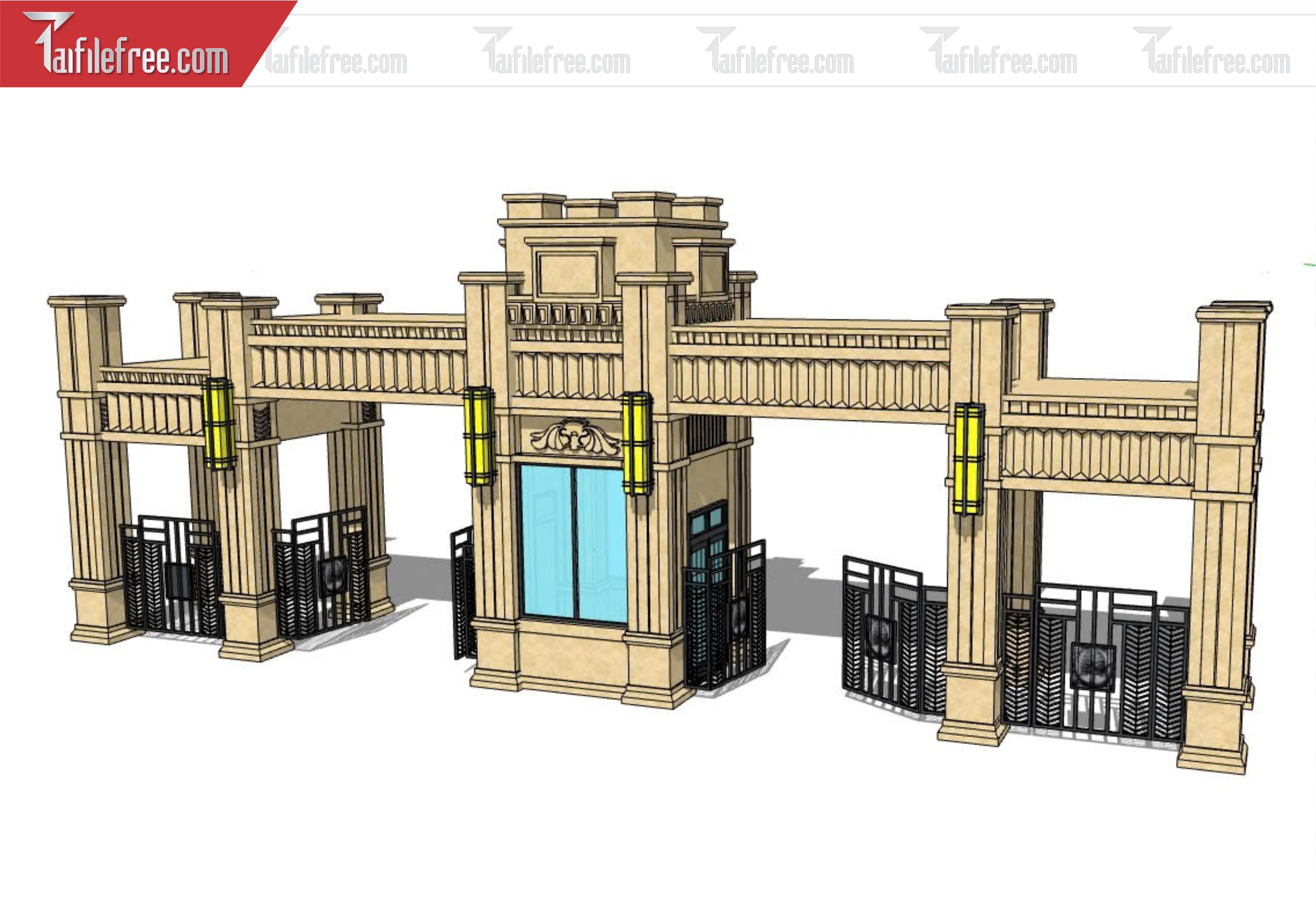 File 3D Sketchup Cổng Nhà_SK346
