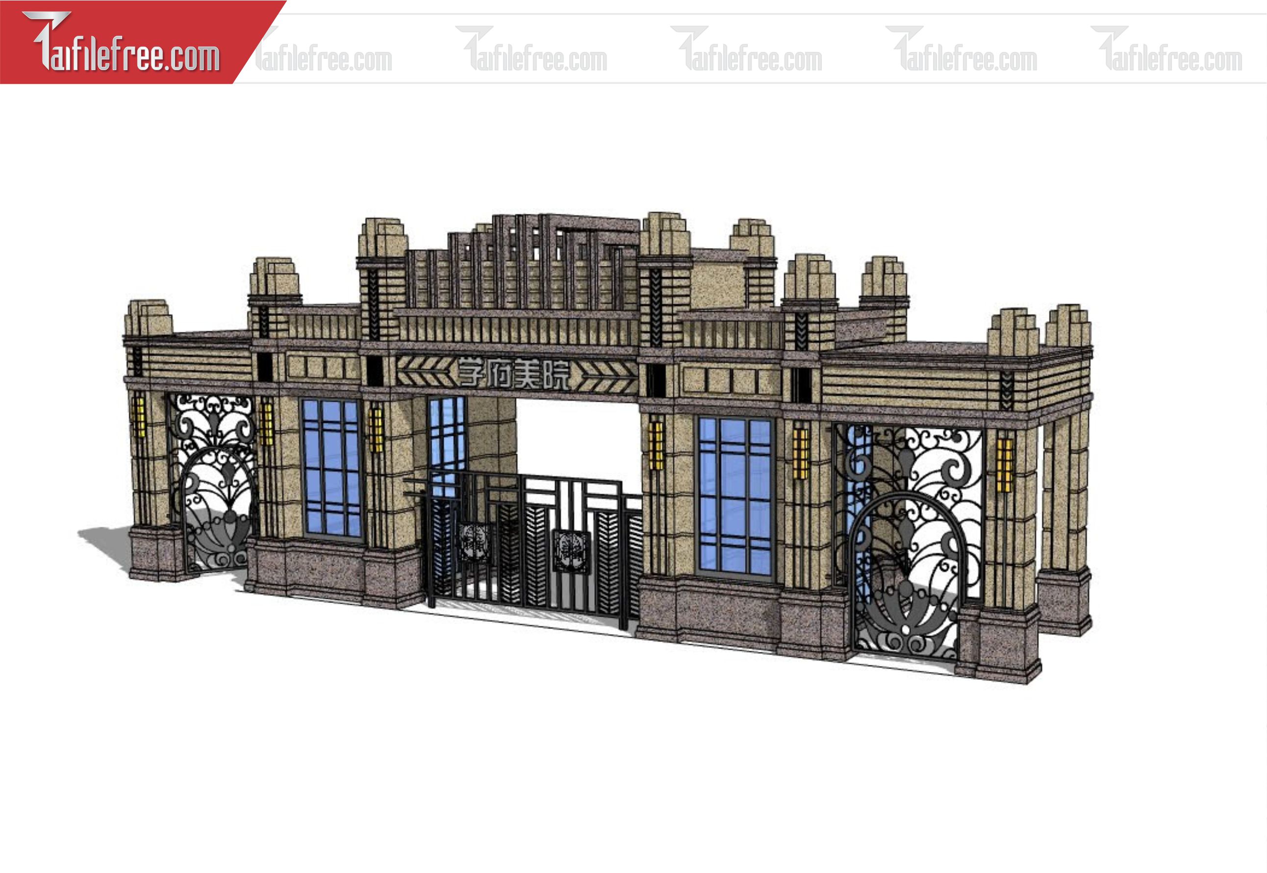 File 3D Sketchup Cổng Nhà_SK347