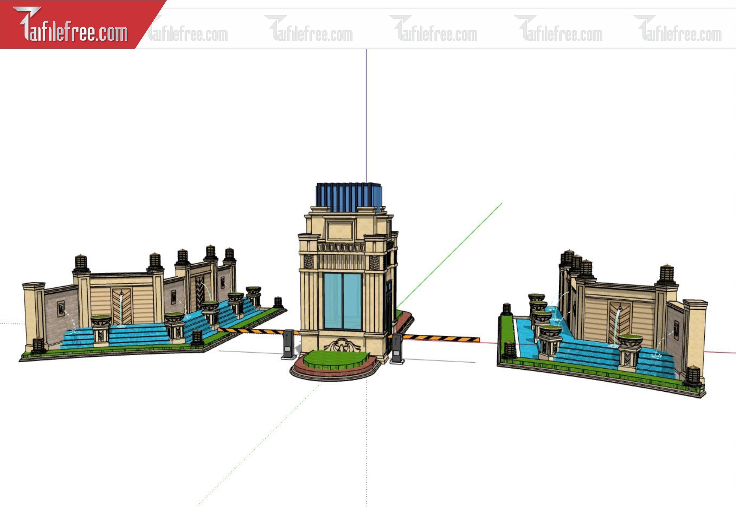 File 3D Sketchup Cổng Nhà_SK348