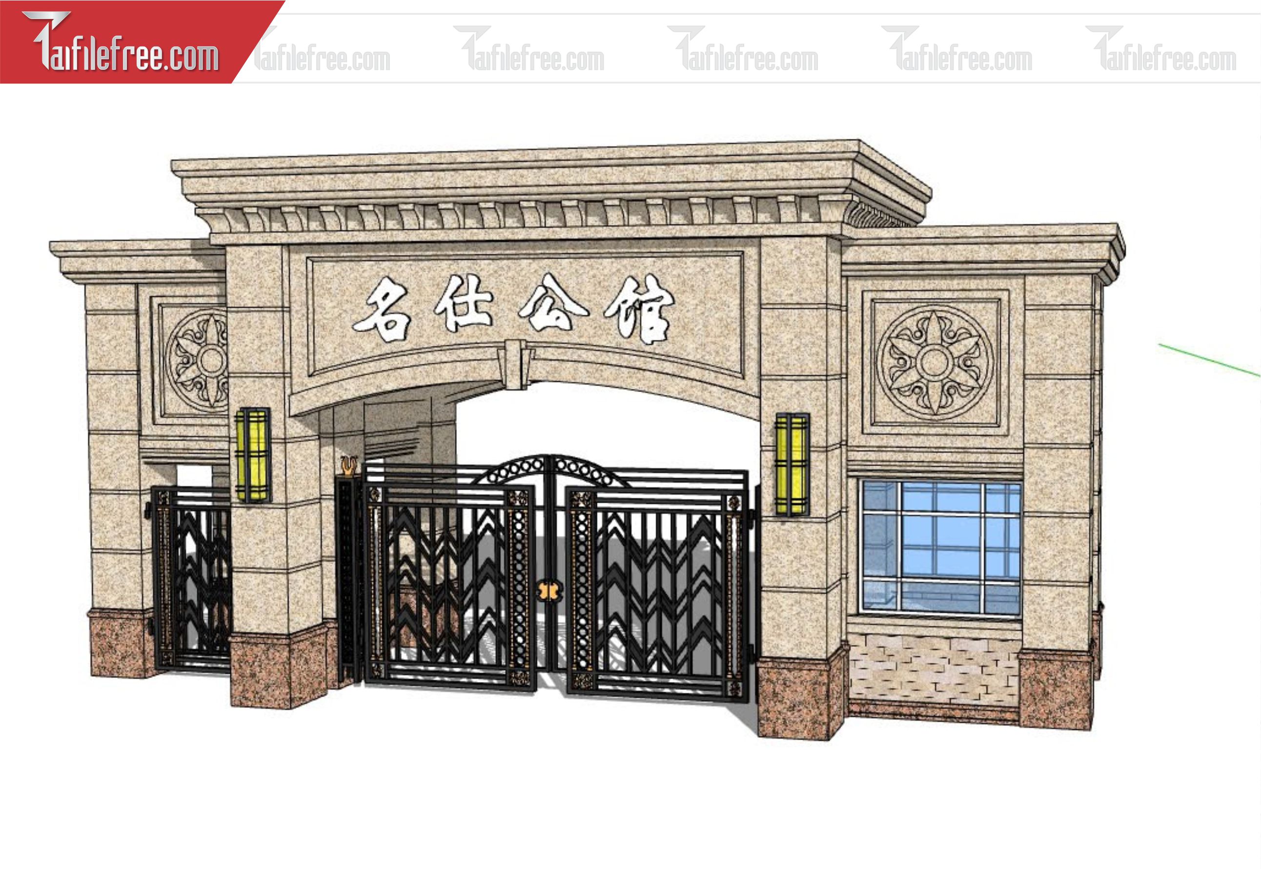 File 3D Sketchup Cổng Nhà_SK349