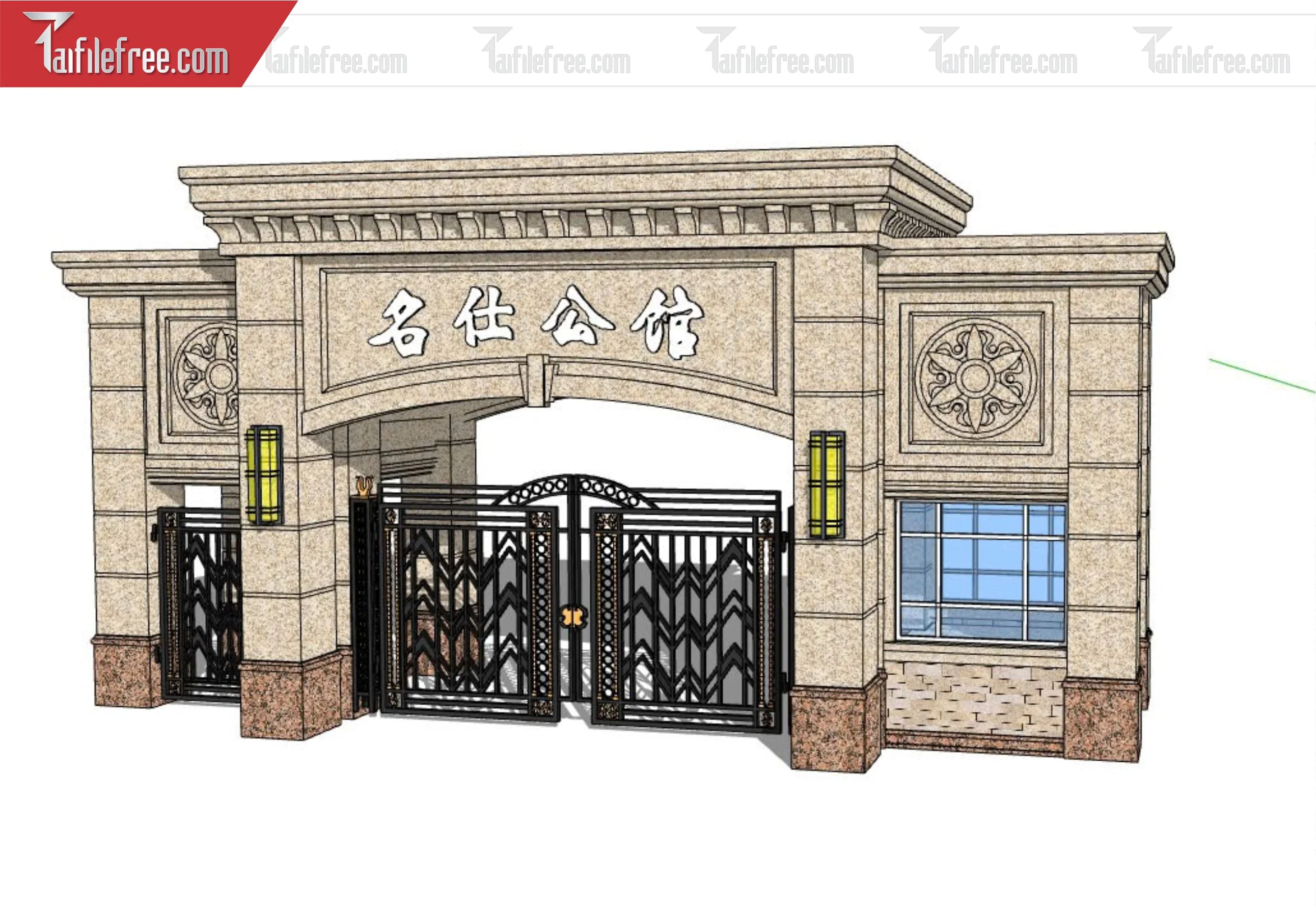 File 3D Sketchup Cổng Nhà_SK349