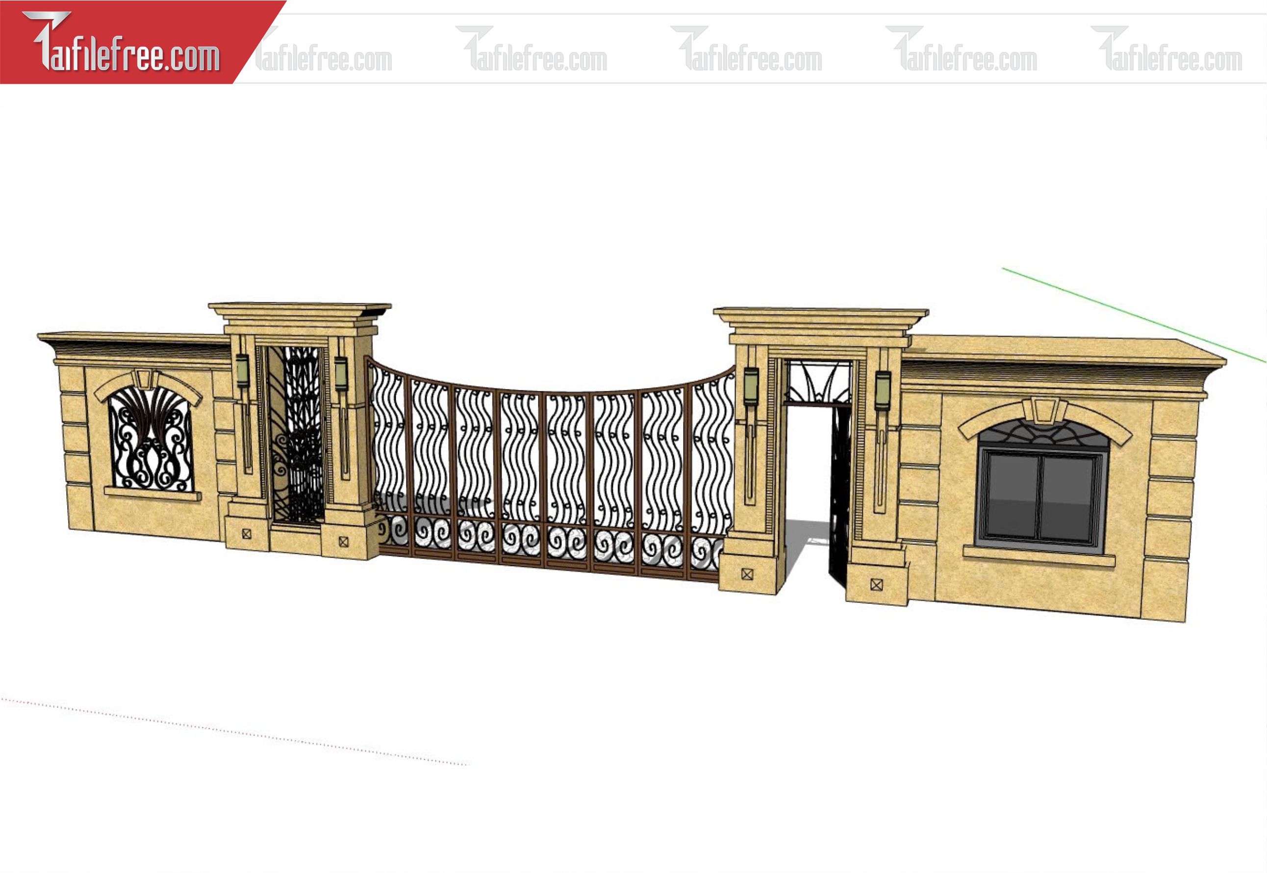 File 3D Sketchup Cổng Nhà_SK351
