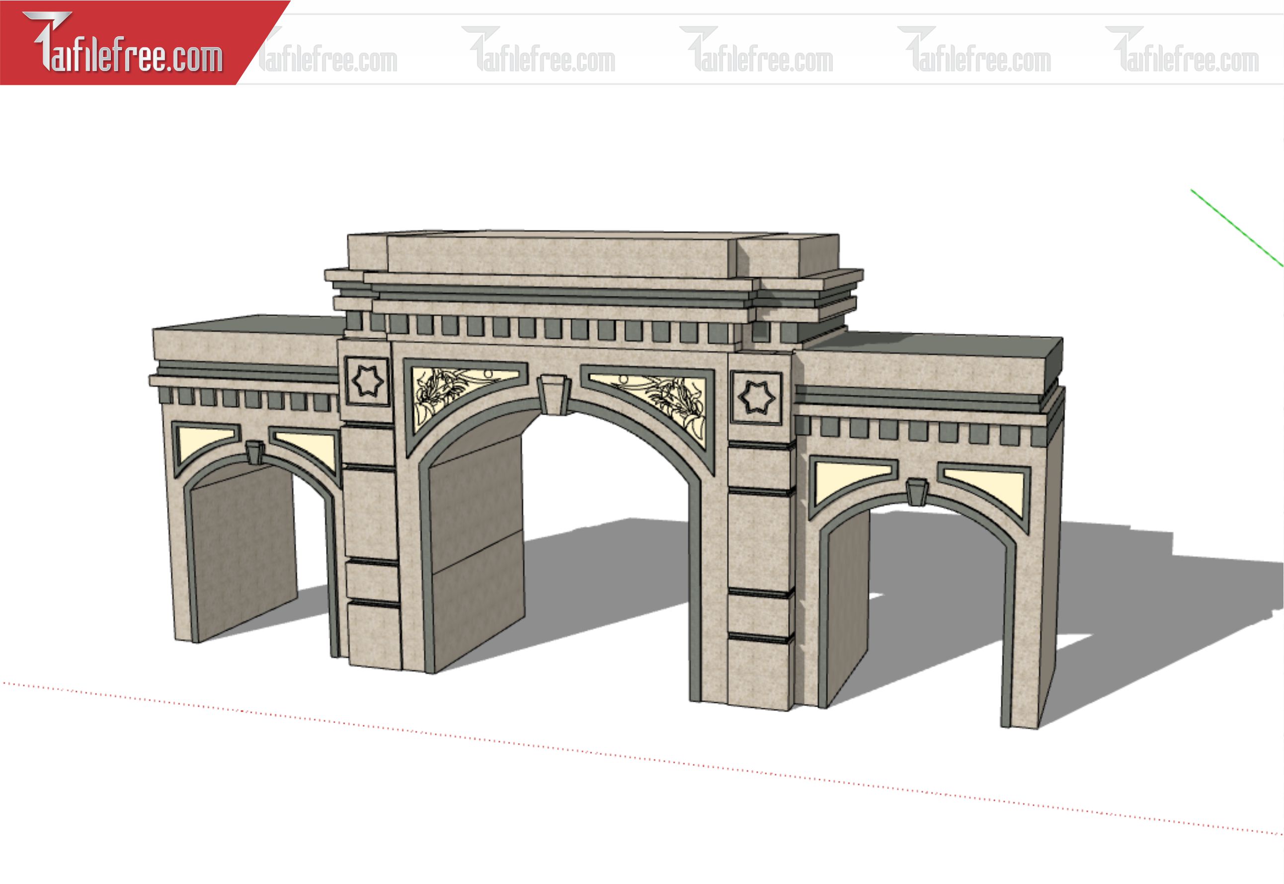 File 3D Sketchup Cổng Nhà_SK352