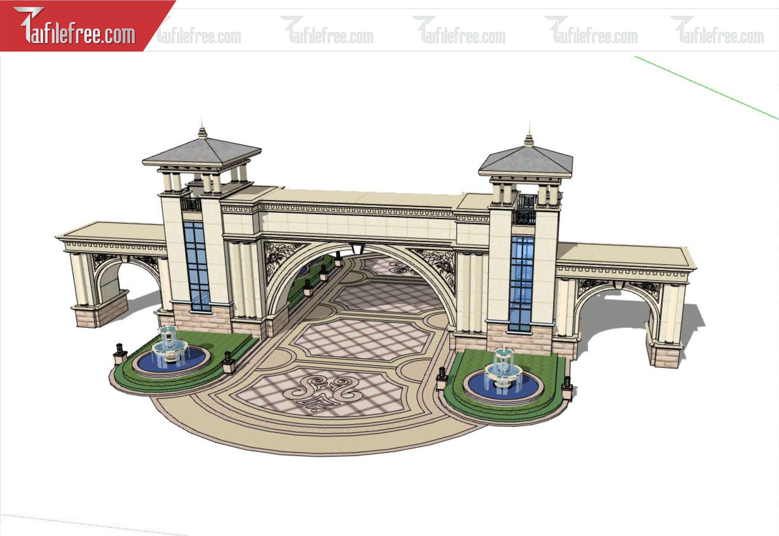 File 3D Sketchup Cổng Nhà_SK356