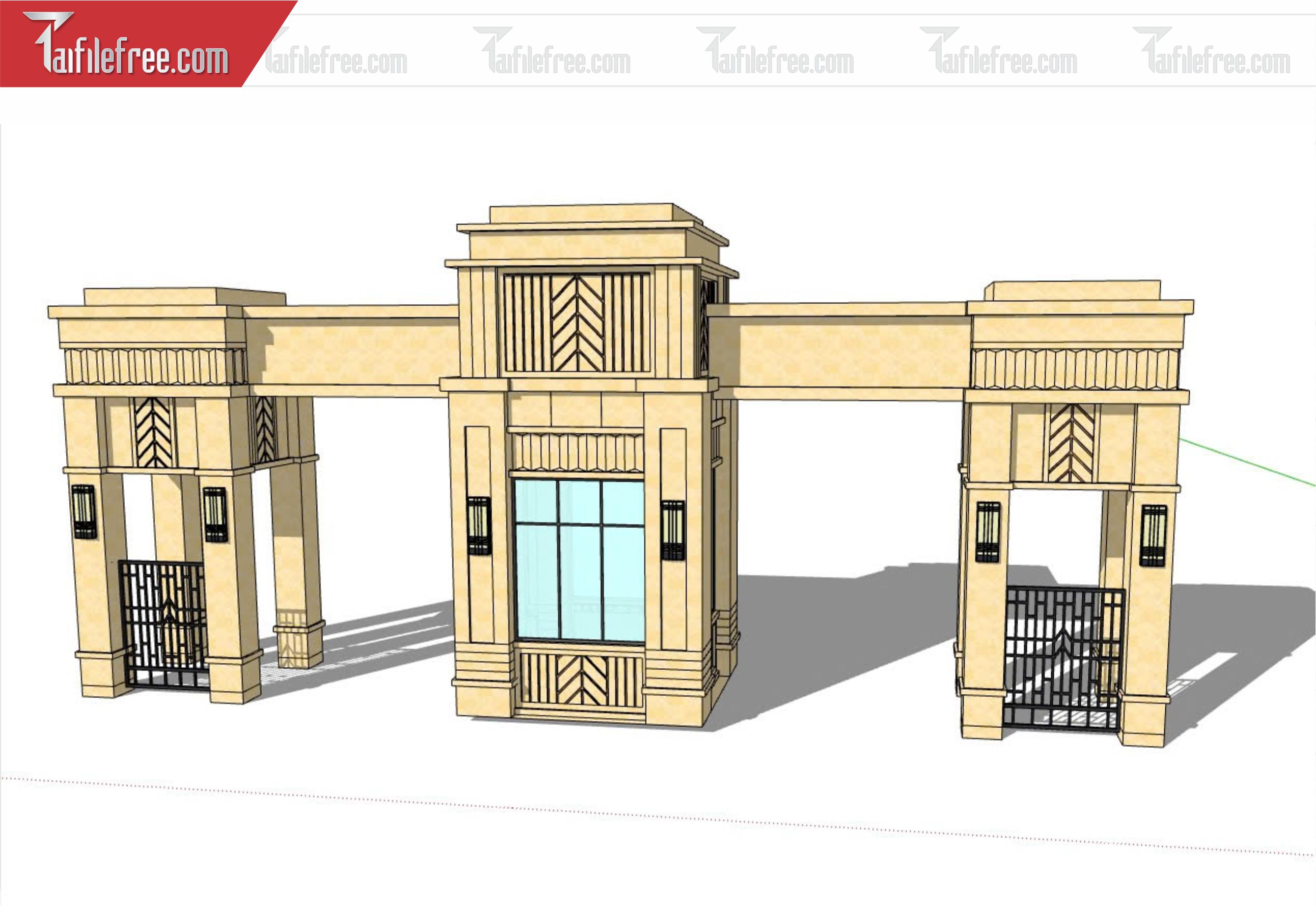 File 3D Sketchup Cổng Nhà_SK357