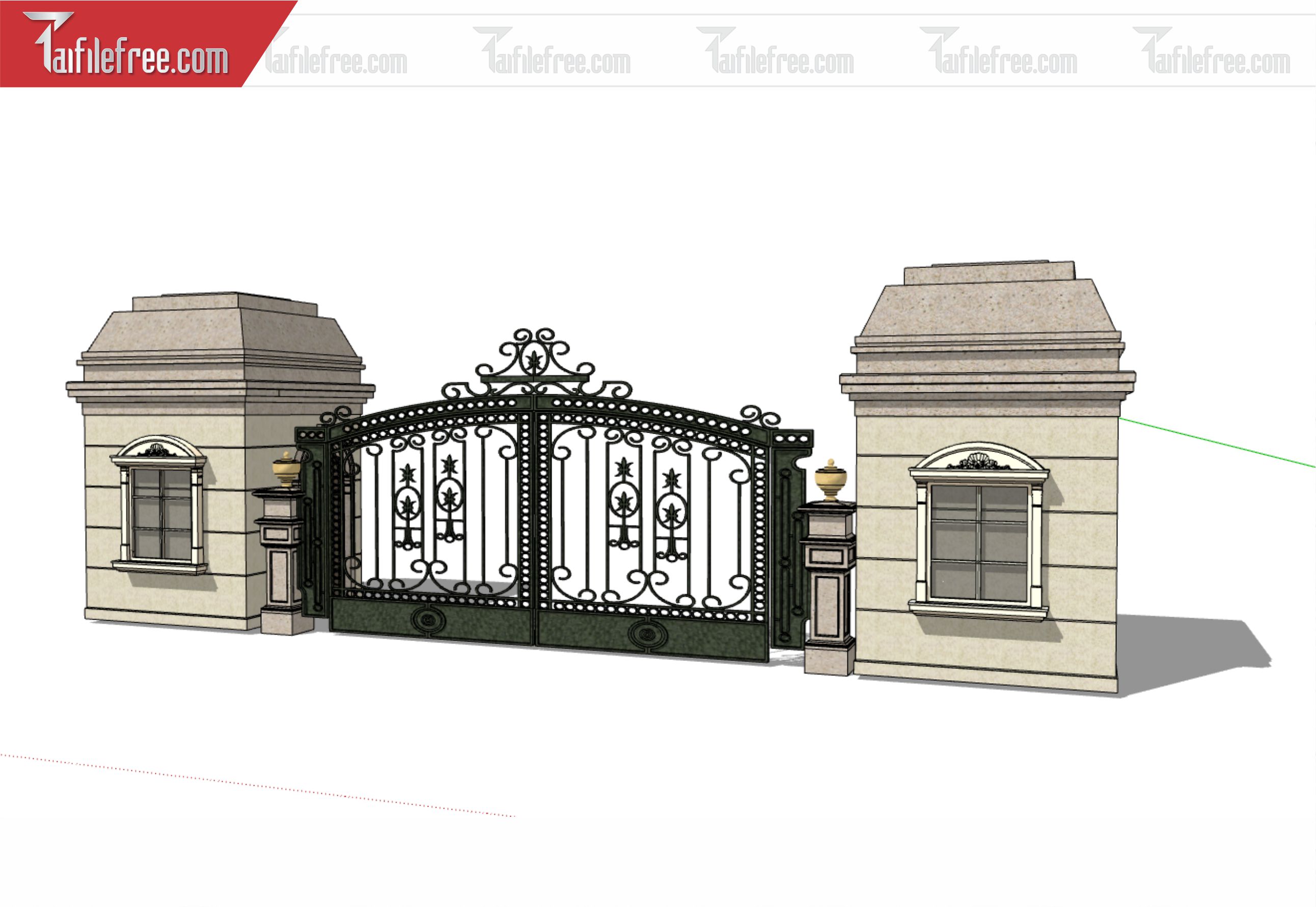 File 3D Sketchup Cổng Nhà_SK360