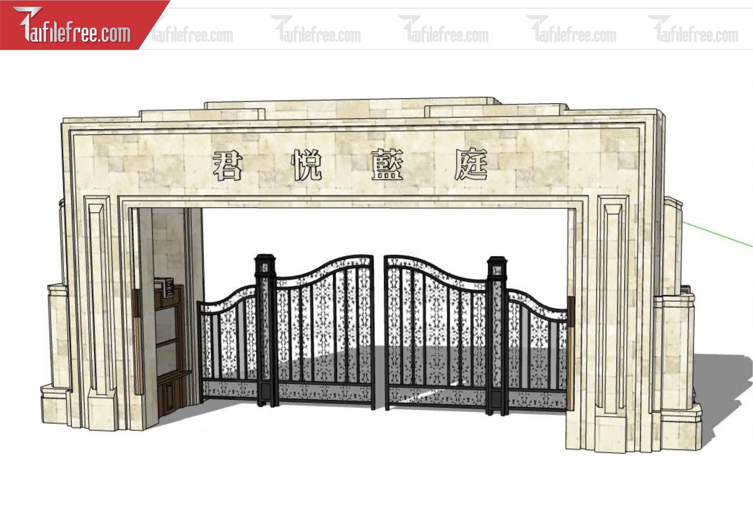 File 3D Sketchup Cổng Nhà_SK361