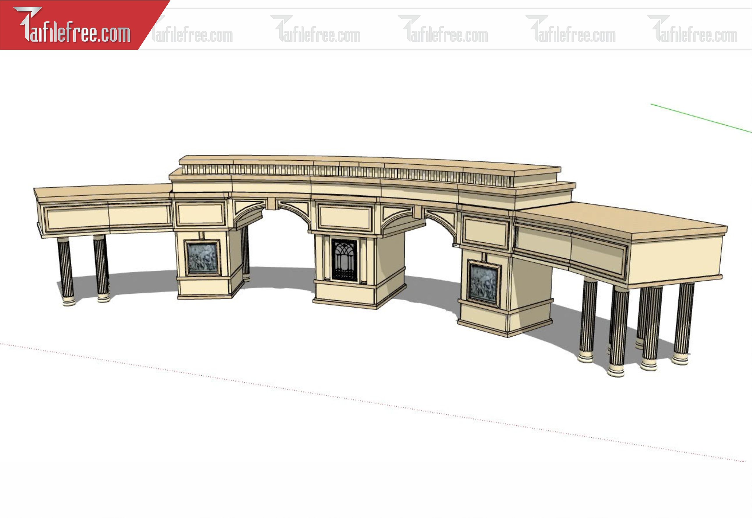 File 3D Sketchup Cổng Nhà_SK363